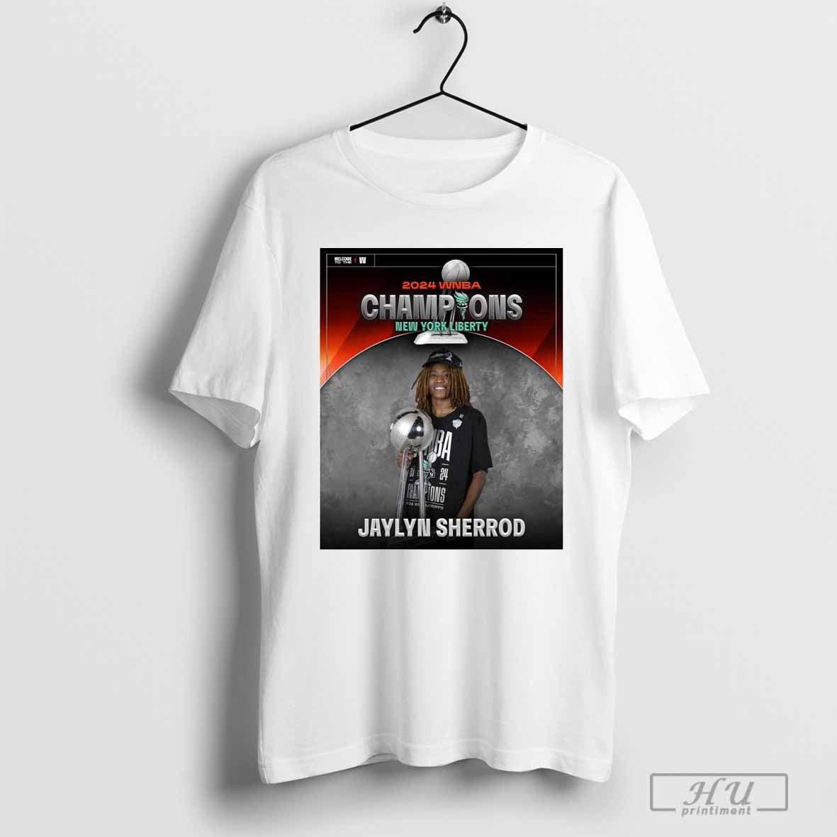 Poster WNBA Basketball 2024 Champions x Jaylyn Sherrod New York Liberty T-shirt
