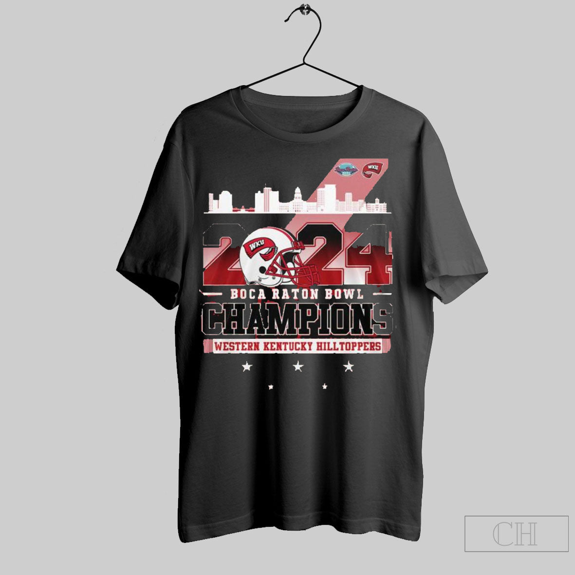 2024 Boca Raton Bowl Champions Western Kentucky Hilltoppers T Shirt Sweater