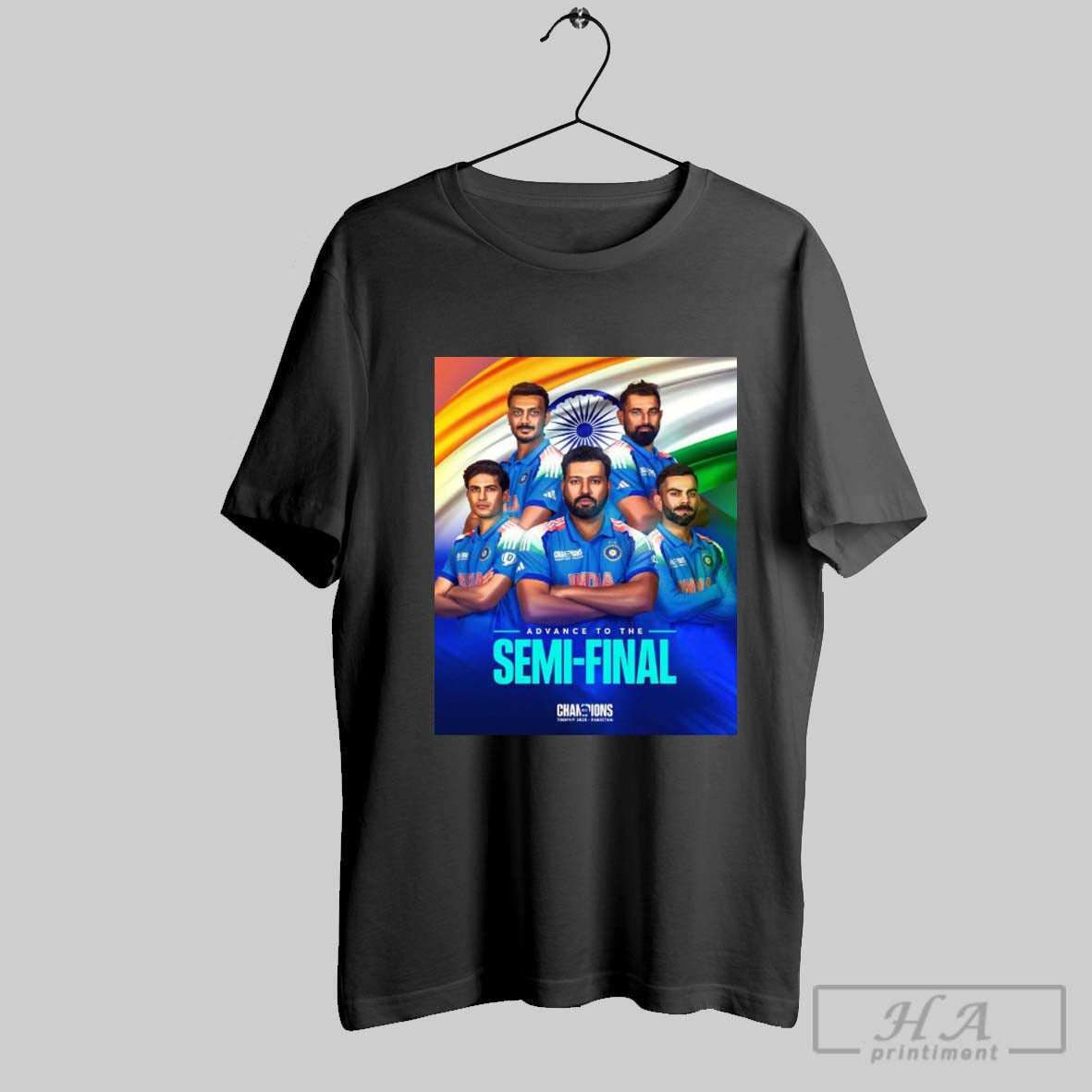 Poster Team India Advance To The Semi Final A Third Successive Final Four At The Champions Trophy T Shirt