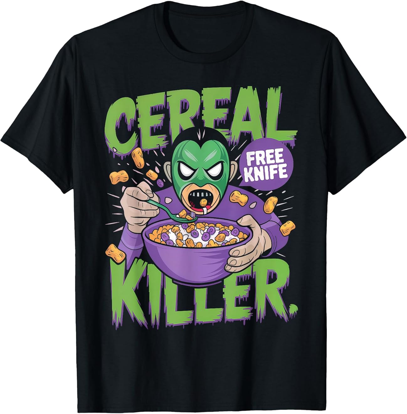 Cereal Killer | Horror Movies True Crime Villain Halloween T-Shirt