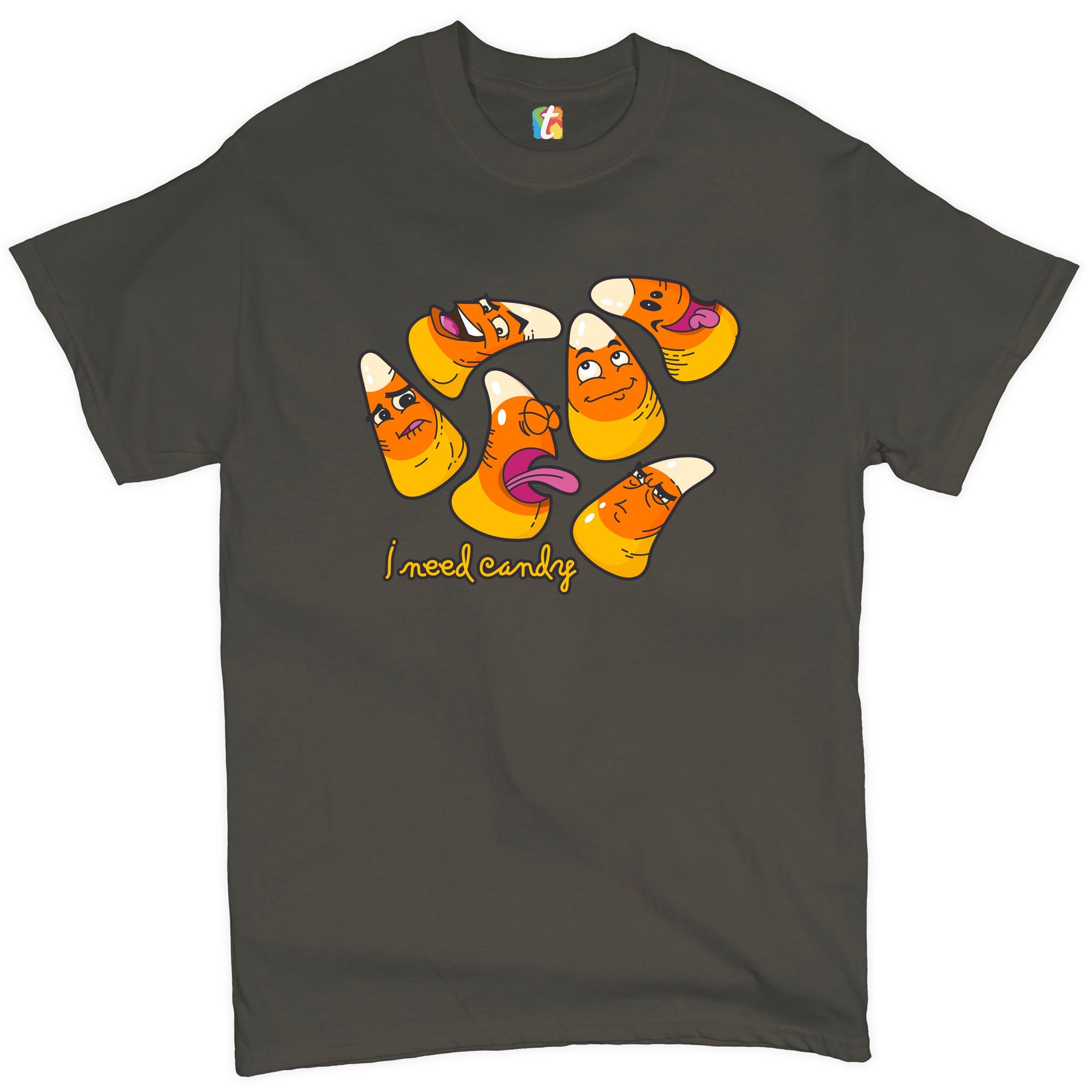 I Need Candy T-shirt Happy Halloween Trick-or-Treating Funny Men's Tee