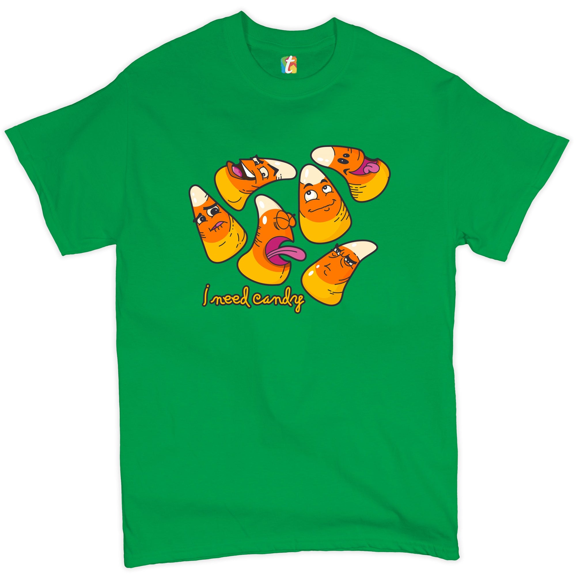 I Need Candy T-shirt Happy Halloween Trick-or-Treating Funny Men's Tee