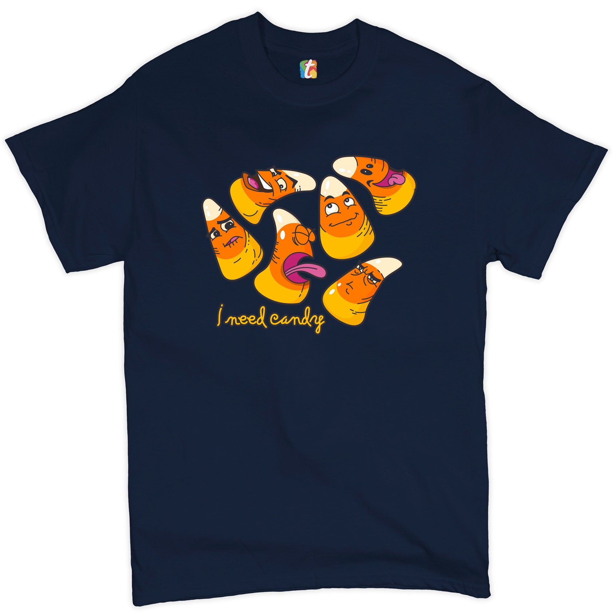 I Need Candy T-shirt Happy Halloween Trick-or-Treating Funny Men's Tee