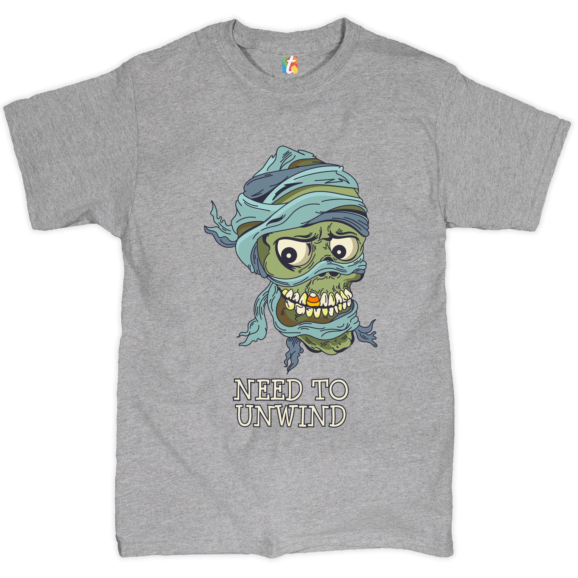 Need to Unwind T-shirt Funny Halloween Zombie Trick-or-Treat Men's Tee