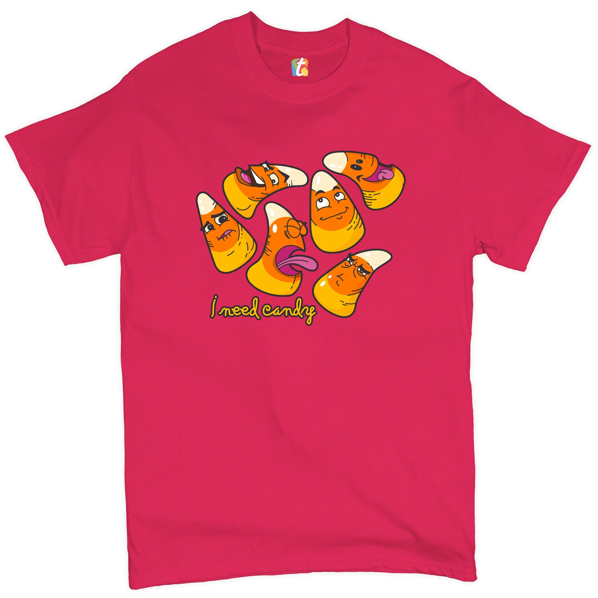 I Need Candy T-shirt Happy Halloween Trick-or-Treating Funny Men's Tee
