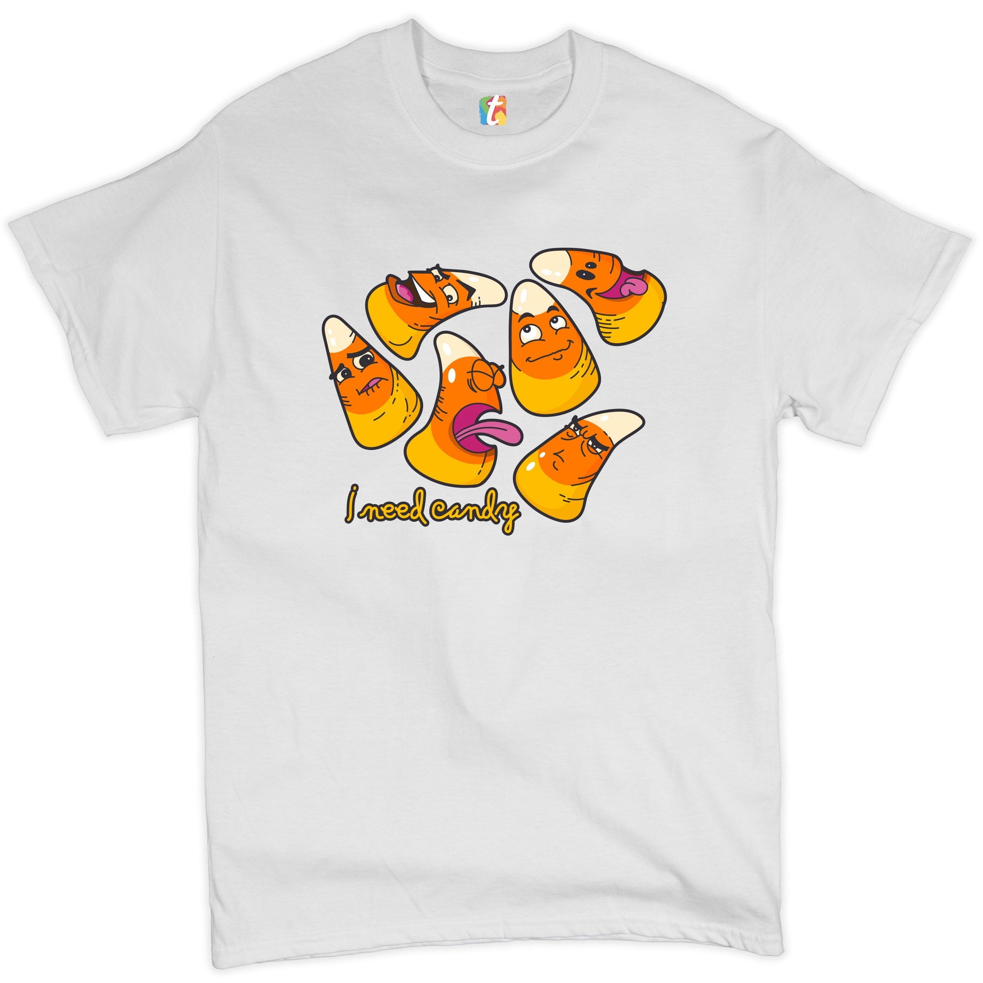 I Need Candy T-shirt Happy Halloween Trick-or-Treating Funny Men's Tee