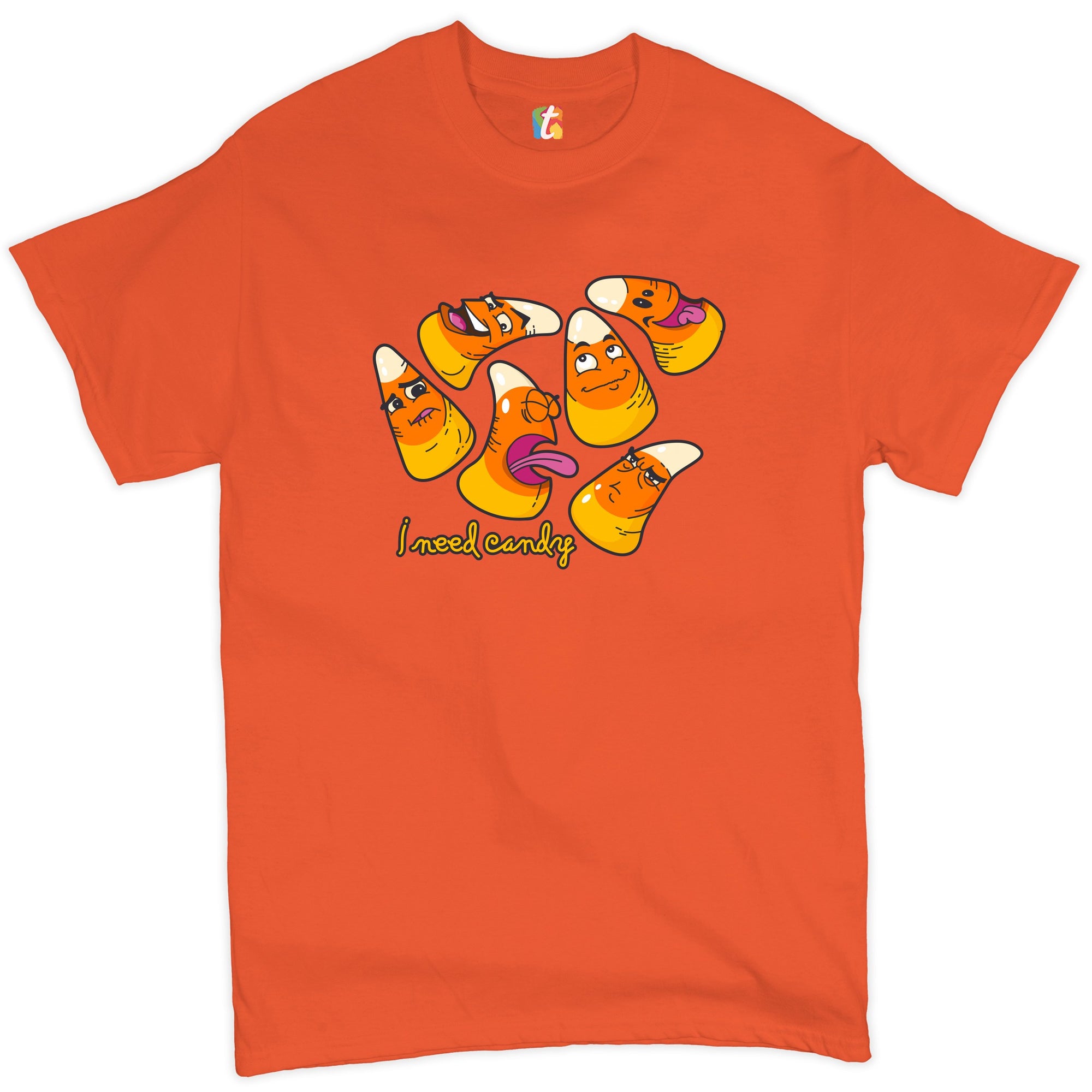 I Need Candy T-shirt Happy Halloween Trick-or-Treating Funny Men's Tee
