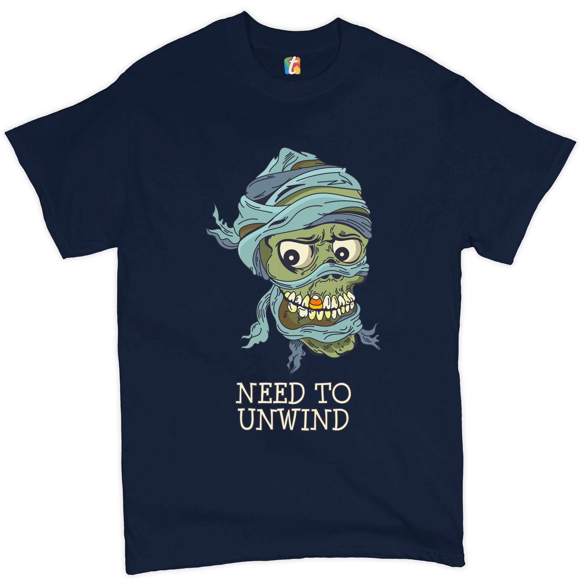 Need to Unwind T-shirt Funny Halloween Zombie Trick-or-Treat Men's Tee
