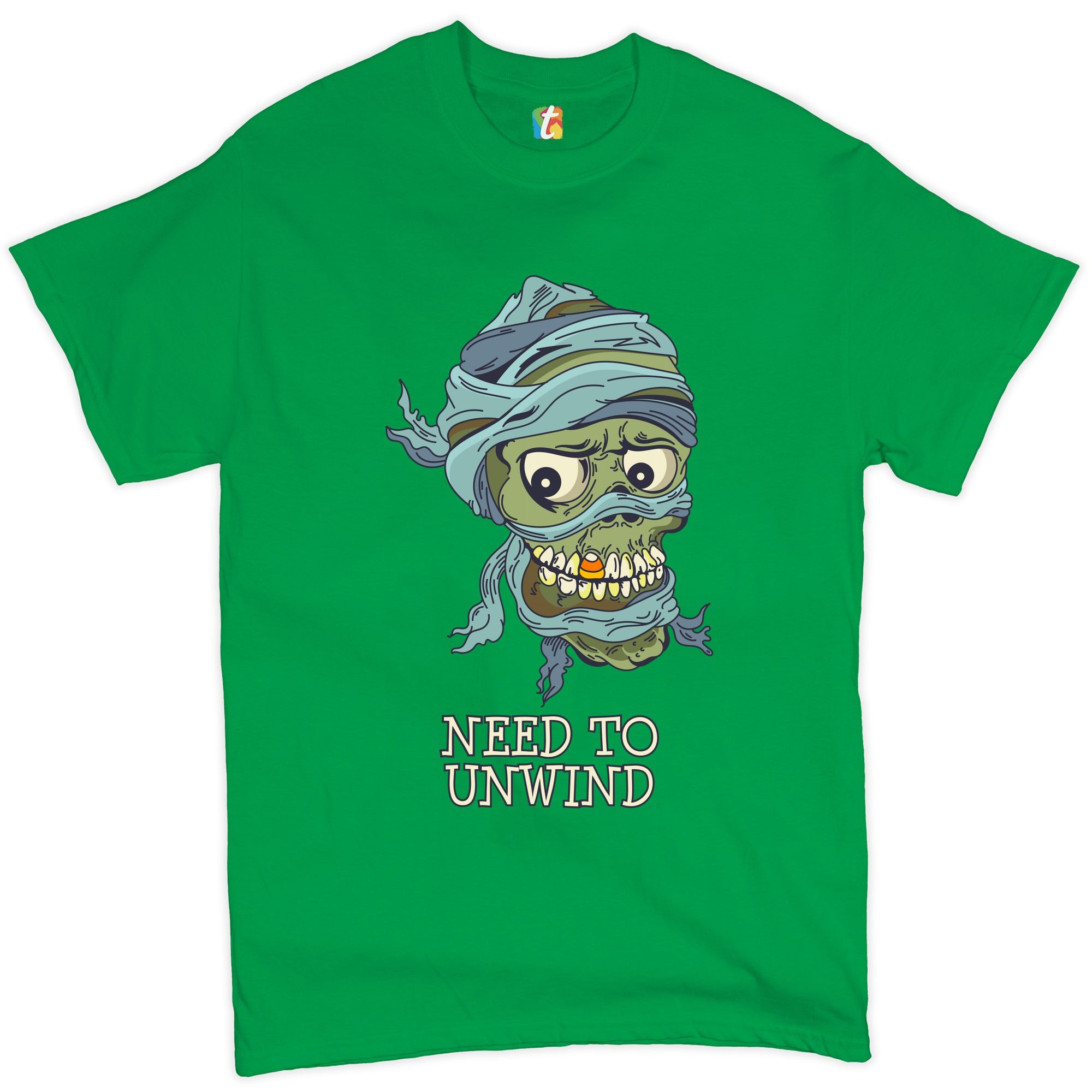 Need to Unwind T-shirt Funny Halloween Zombie Trick-or-Treat Men's Tee