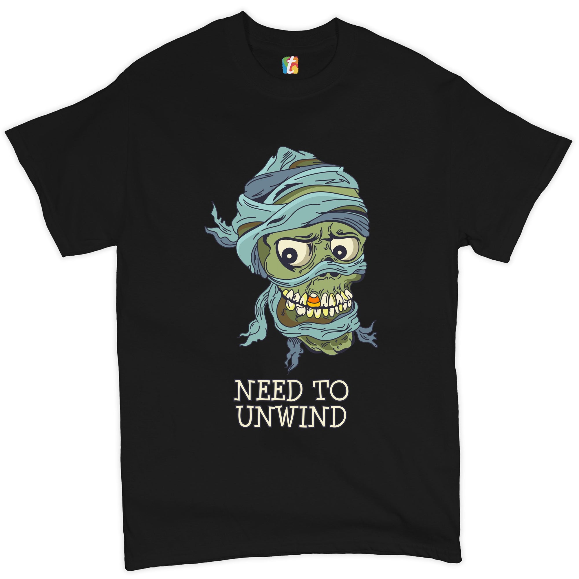 Need to Unwind T-shirt Funny Halloween Zombie Trick-or-Treat Men's Tee