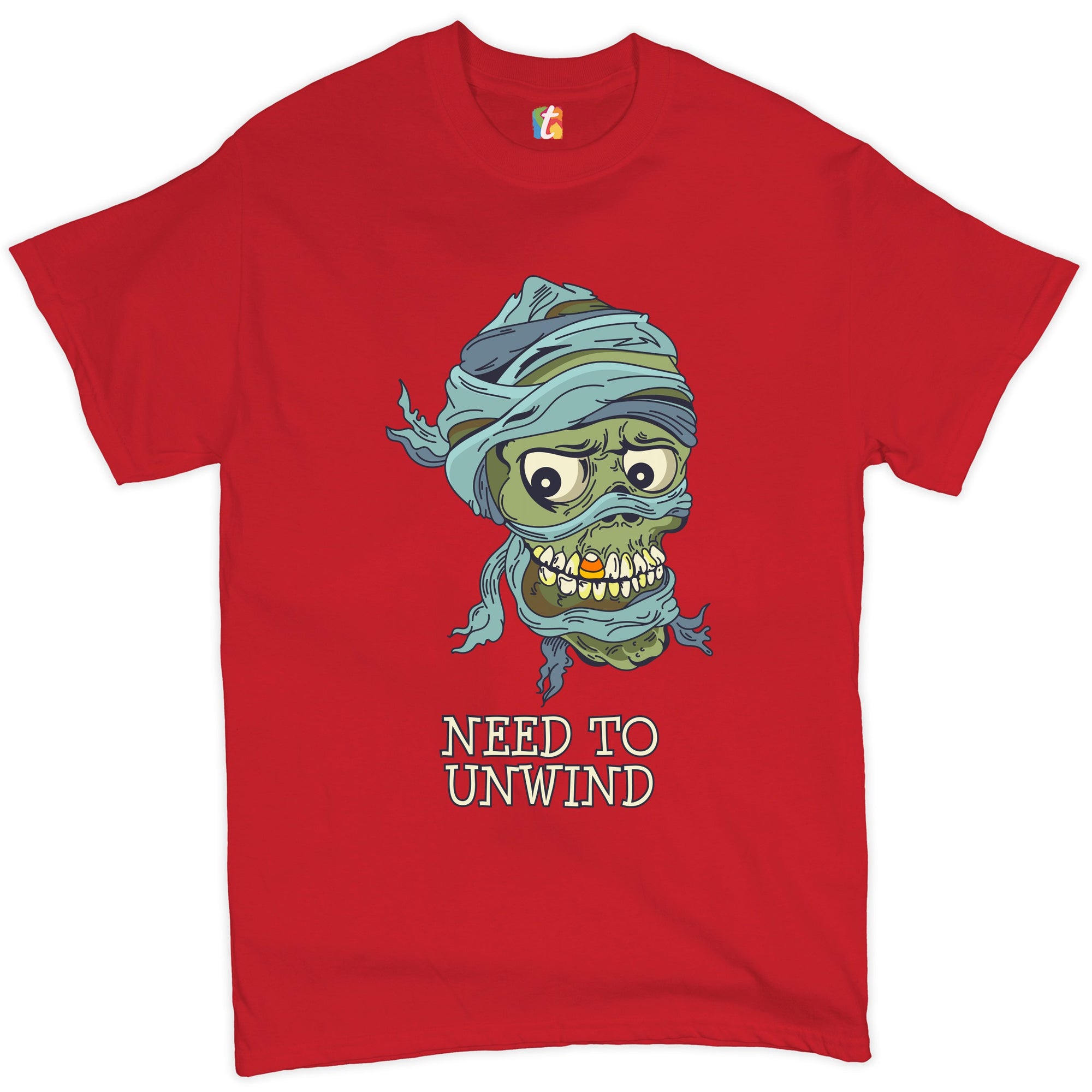 Need to Unwind T-shirt Funny Halloween Zombie Trick-or-Treat Men's Tee
