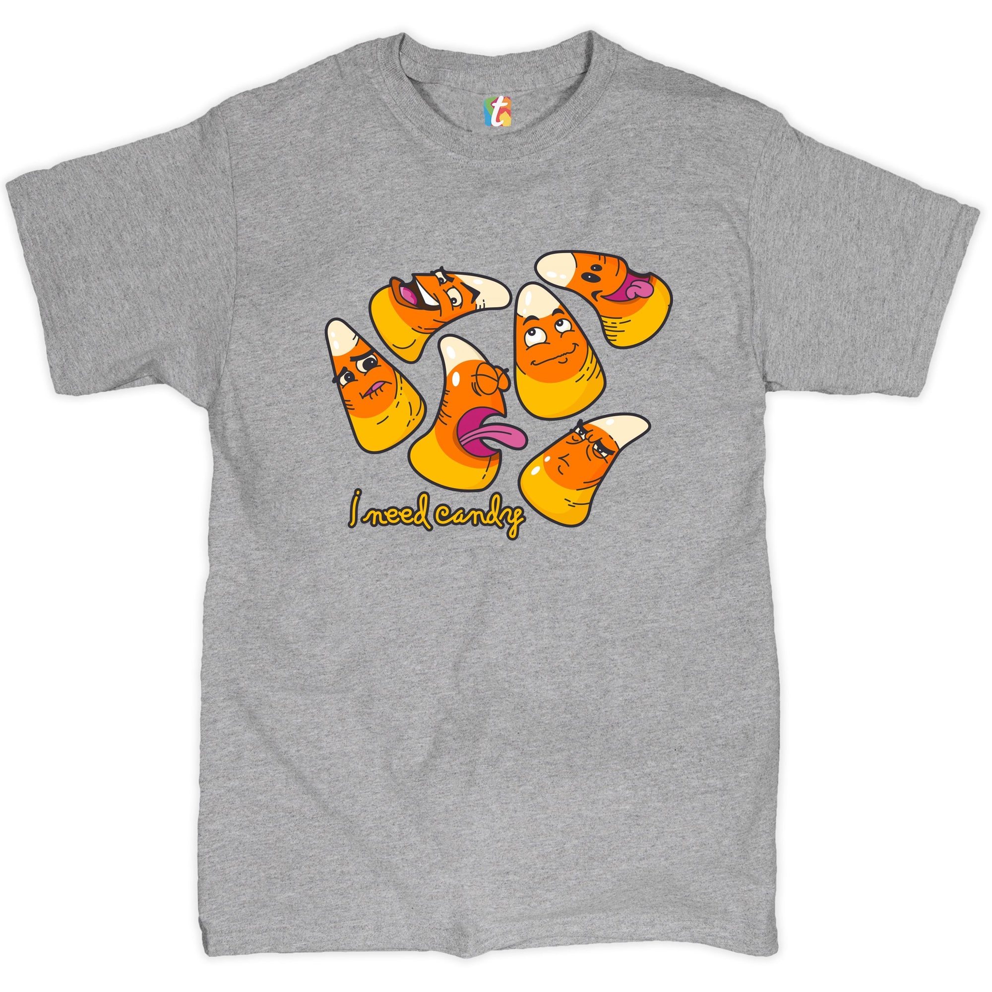 I Need Candy T-shirt Happy Halloween Trick-or-Treating Funny Men's Tee