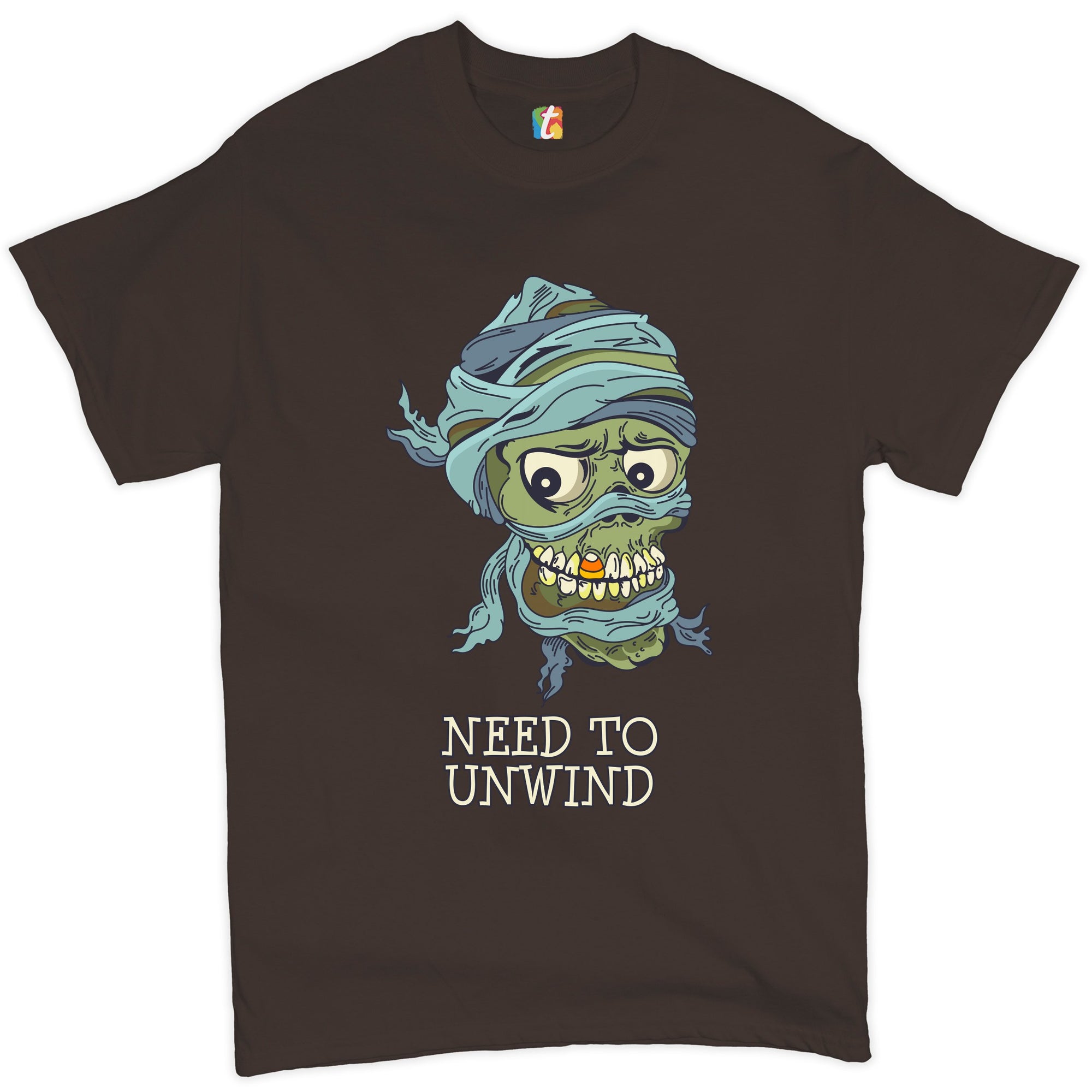 Need to Unwind T-shirt Funny Halloween Zombie Trick-or-Treat Men's Tee