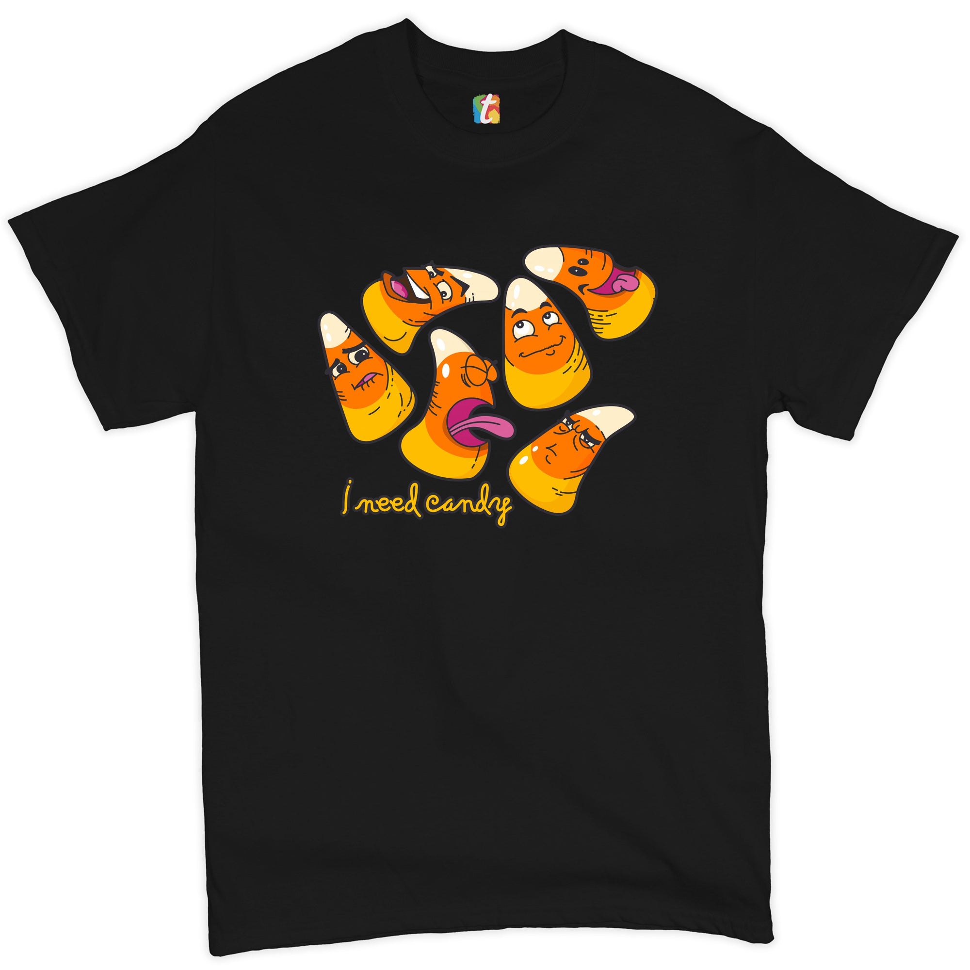 I Need Candy T-shirt Happy Halloween Trick-or-Treating Funny Men's Tee