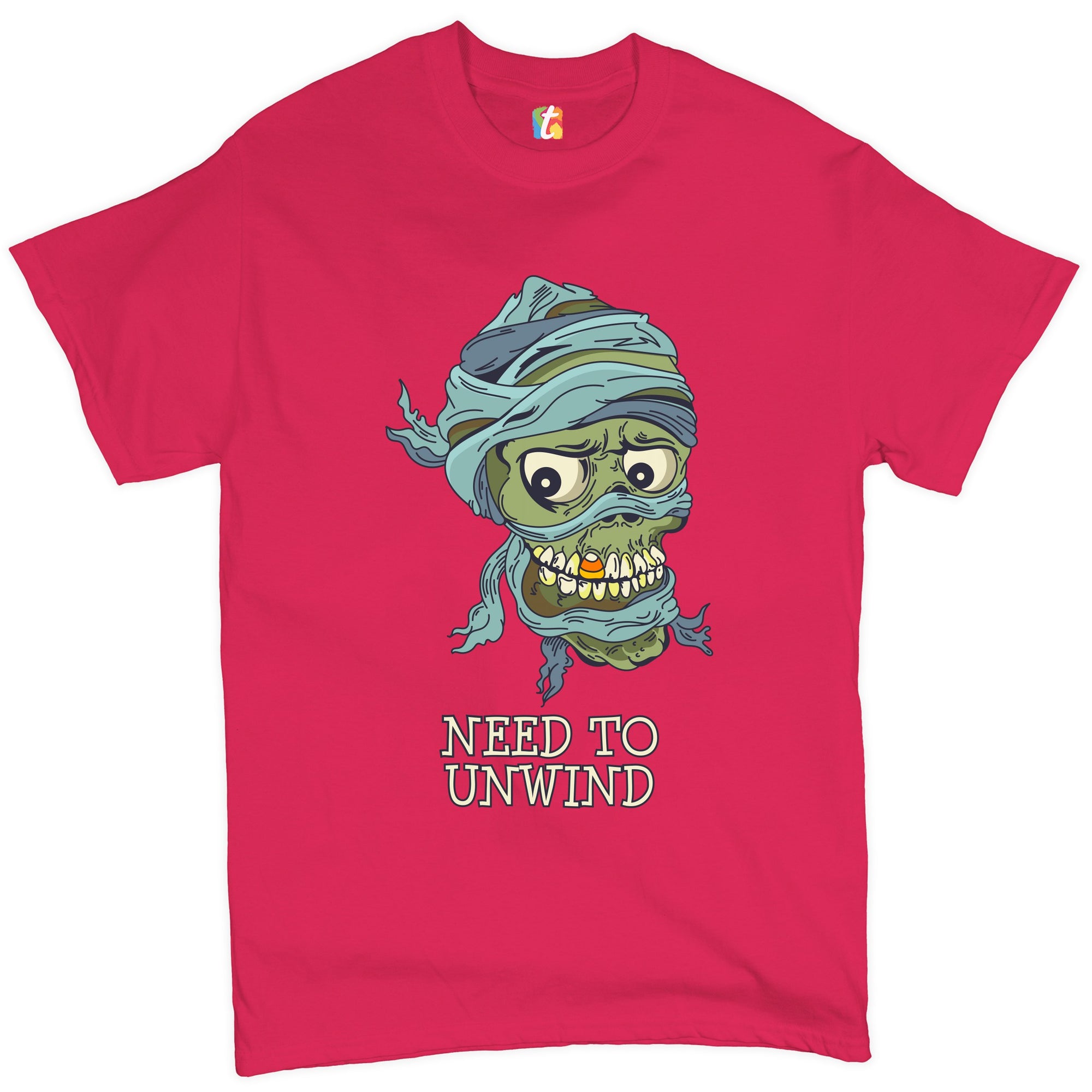 Need to Unwind T-shirt Funny Halloween Zombie Trick-or-Treat Men's Tee