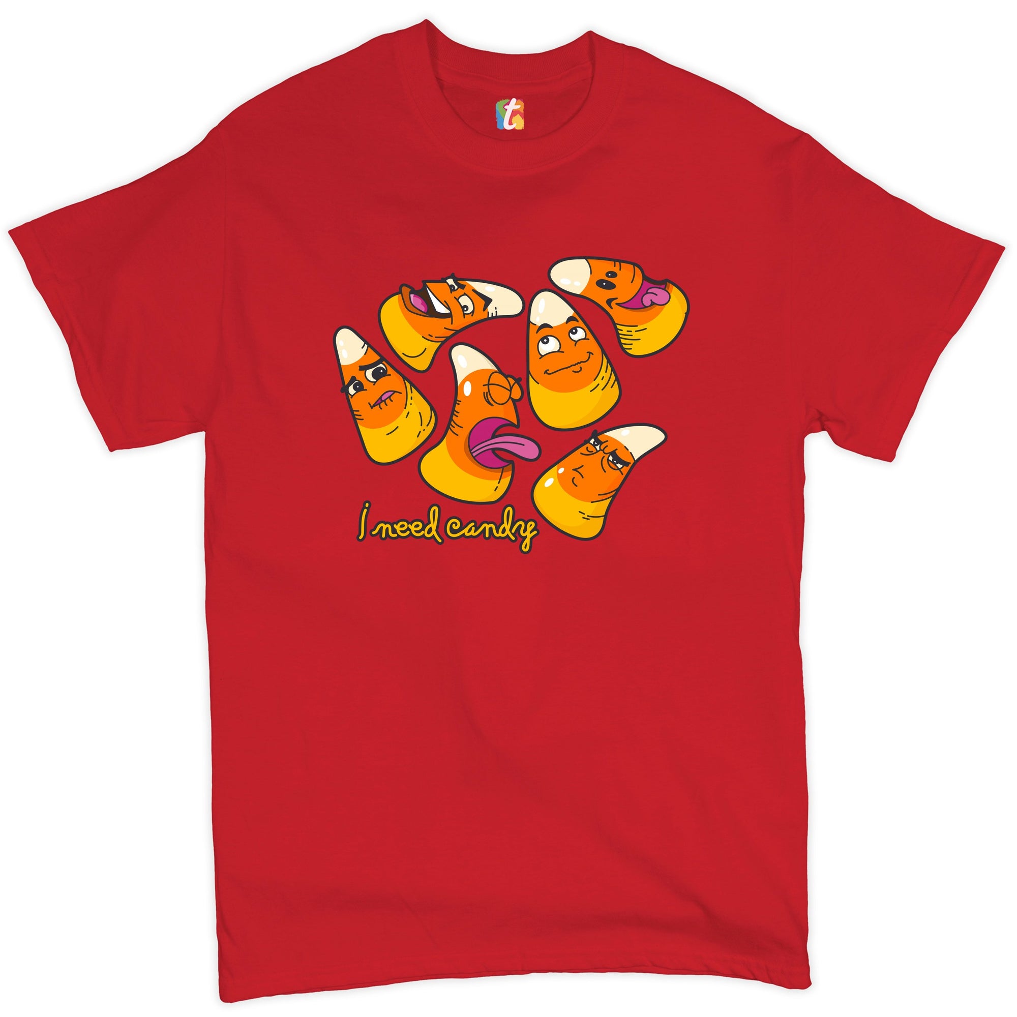 I Need Candy T-shirt Happy Halloween Trick-or-Treating Funny Men's Tee