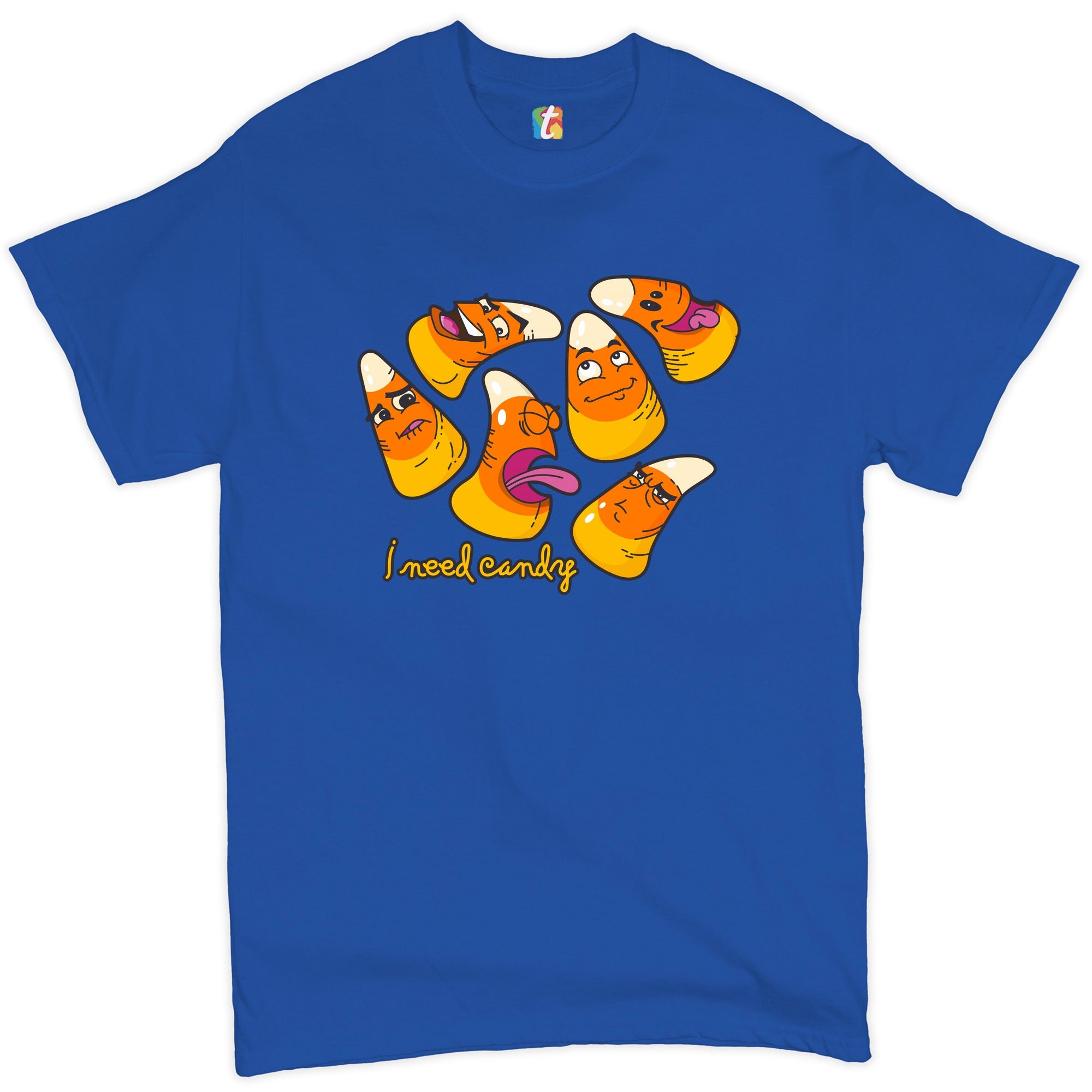 I Need Candy T-shirt Happy Halloween Trick-or-Treating Funny Men's Tee