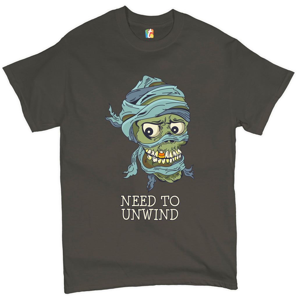 Need to Unwind T-shirt Funny Halloween Zombie Trick-or-Treat Men's Tee
