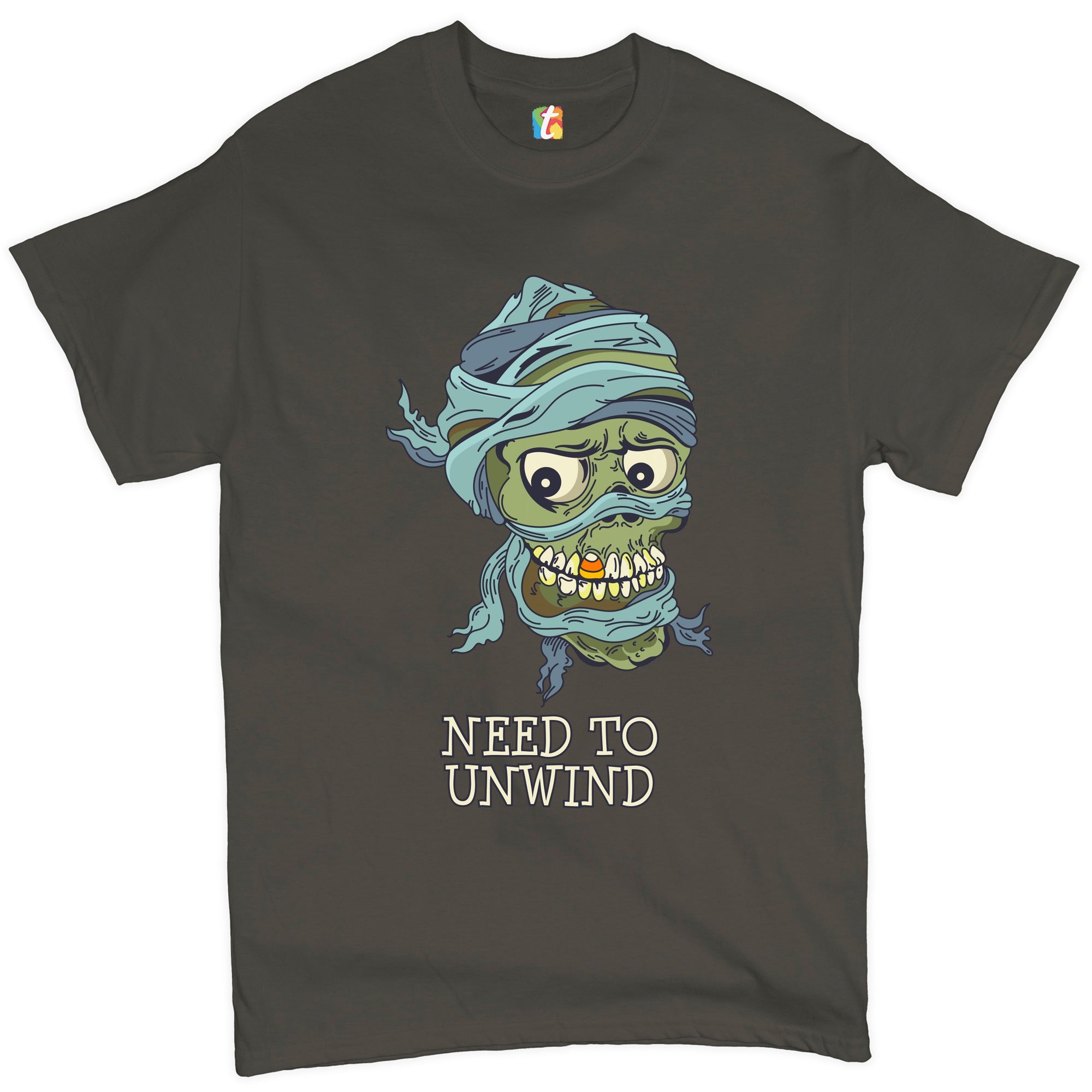 Need to Unwind T-shirt Funny Halloween Zombie Trick-or-Treat Men's Tee