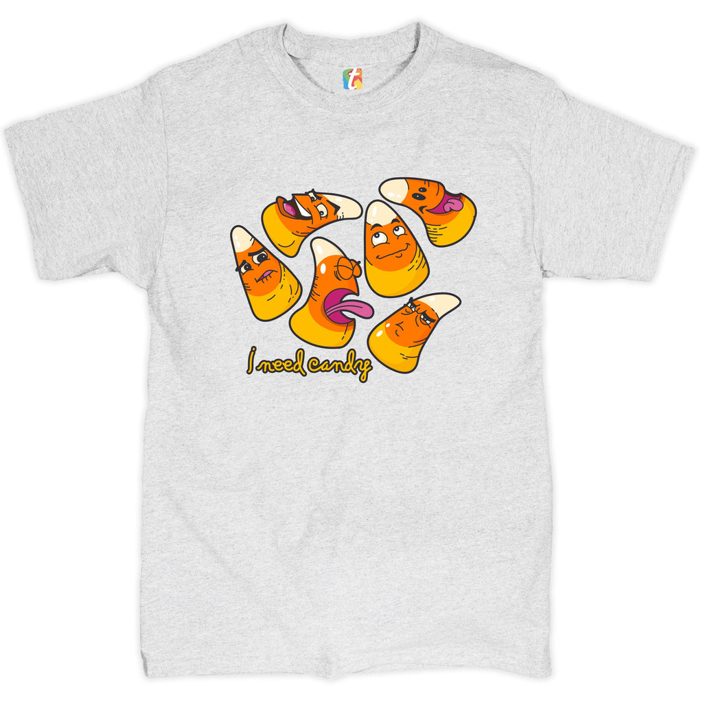 I Need Candy T-shirt Happy Halloween Trick-or-Treating Funny Men's Tee