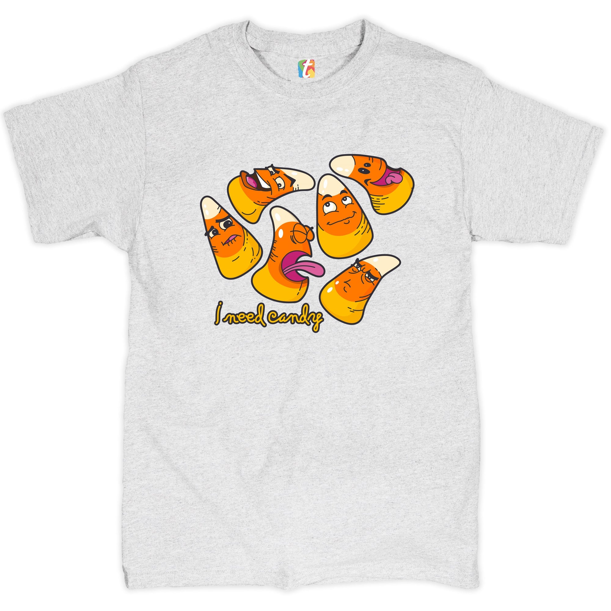 I Need Candy T-shirt Happy Halloween Trick-or-Treating Funny Men's Tee