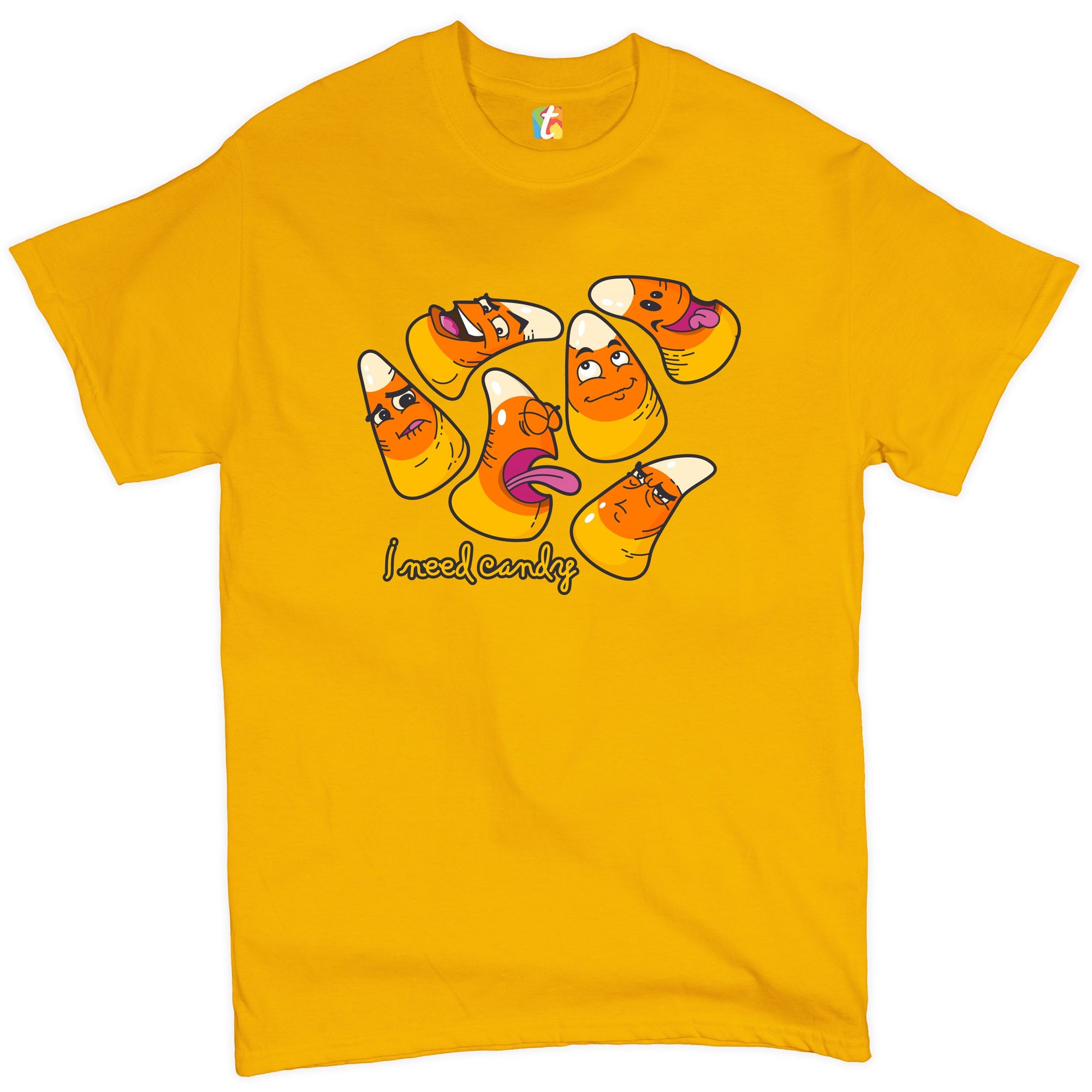 I Need Candy T-shirt Happy Halloween Trick-or-Treating Funny Men's Tee