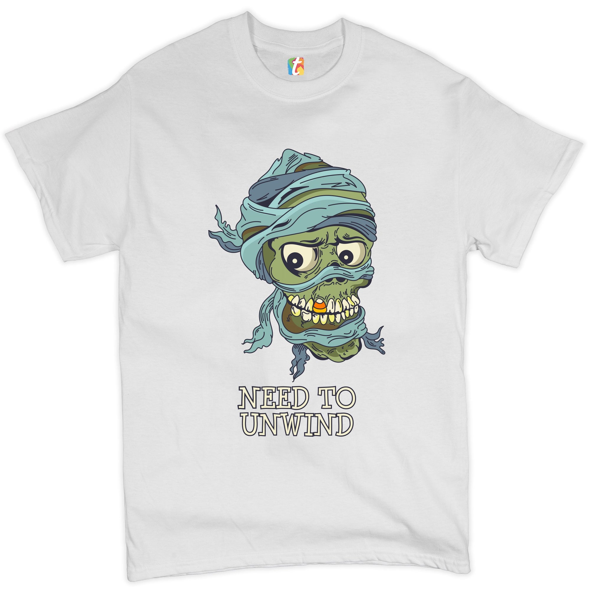 Need to Unwind T-shirt Funny Halloween Zombie Trick-or-Treat Men's Tee