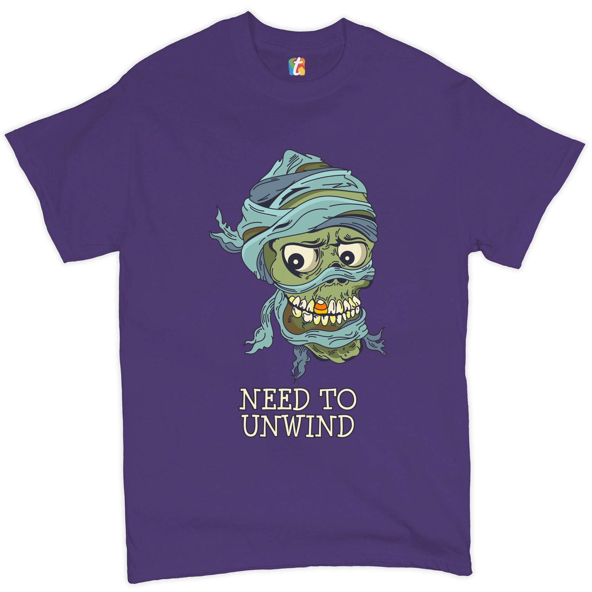 Need to Unwind T-shirt Funny Halloween Zombie Trick-or-Treat Men's Tee