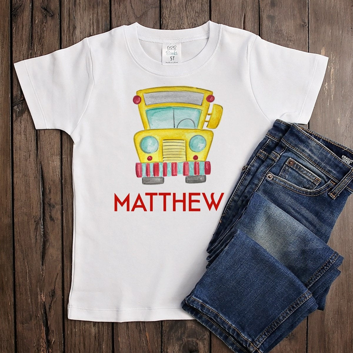 School Bus Tee*Back to School*Sublimated