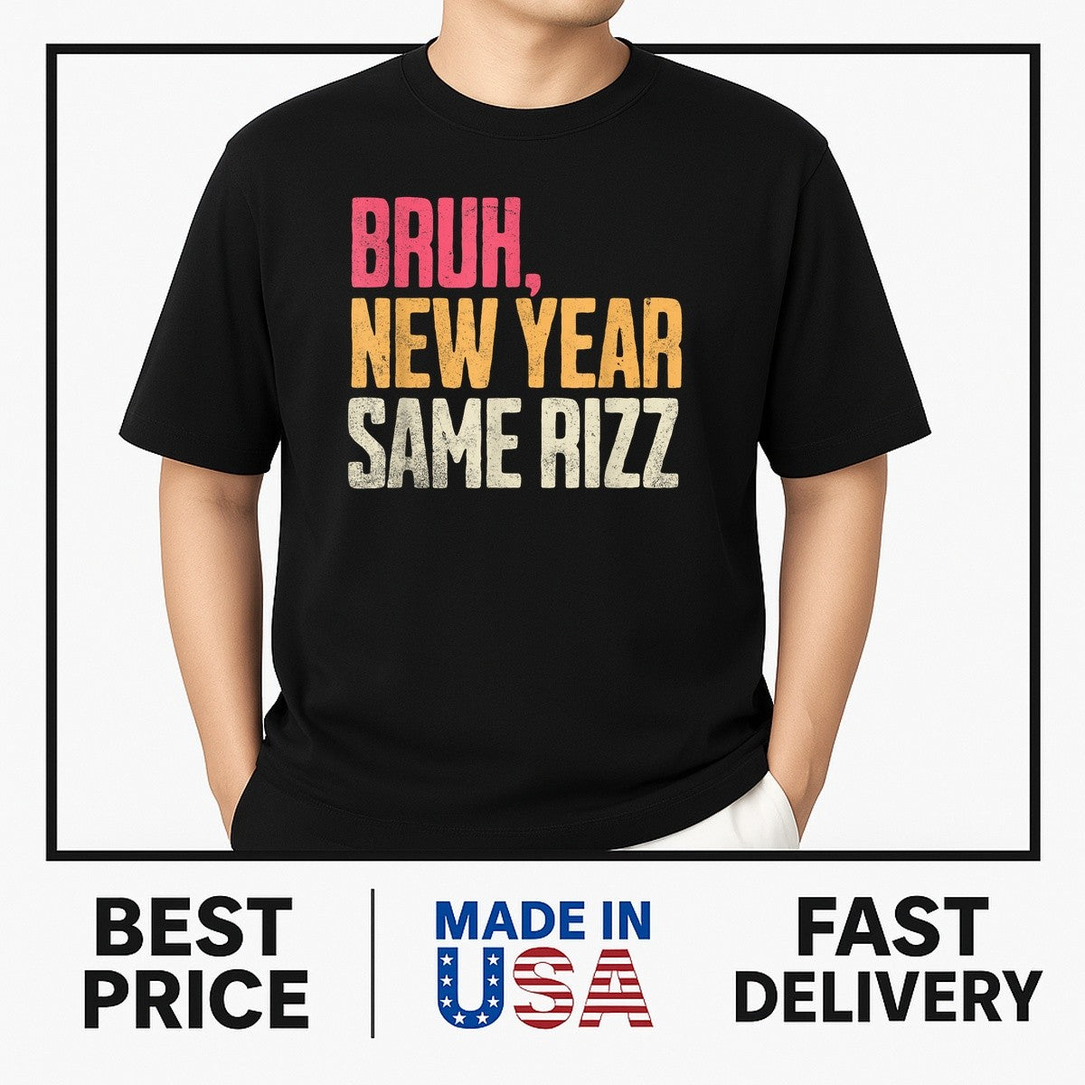Bruh New Year Same Rizz Adults First Day Back to School T-Shirt HOT ITEM