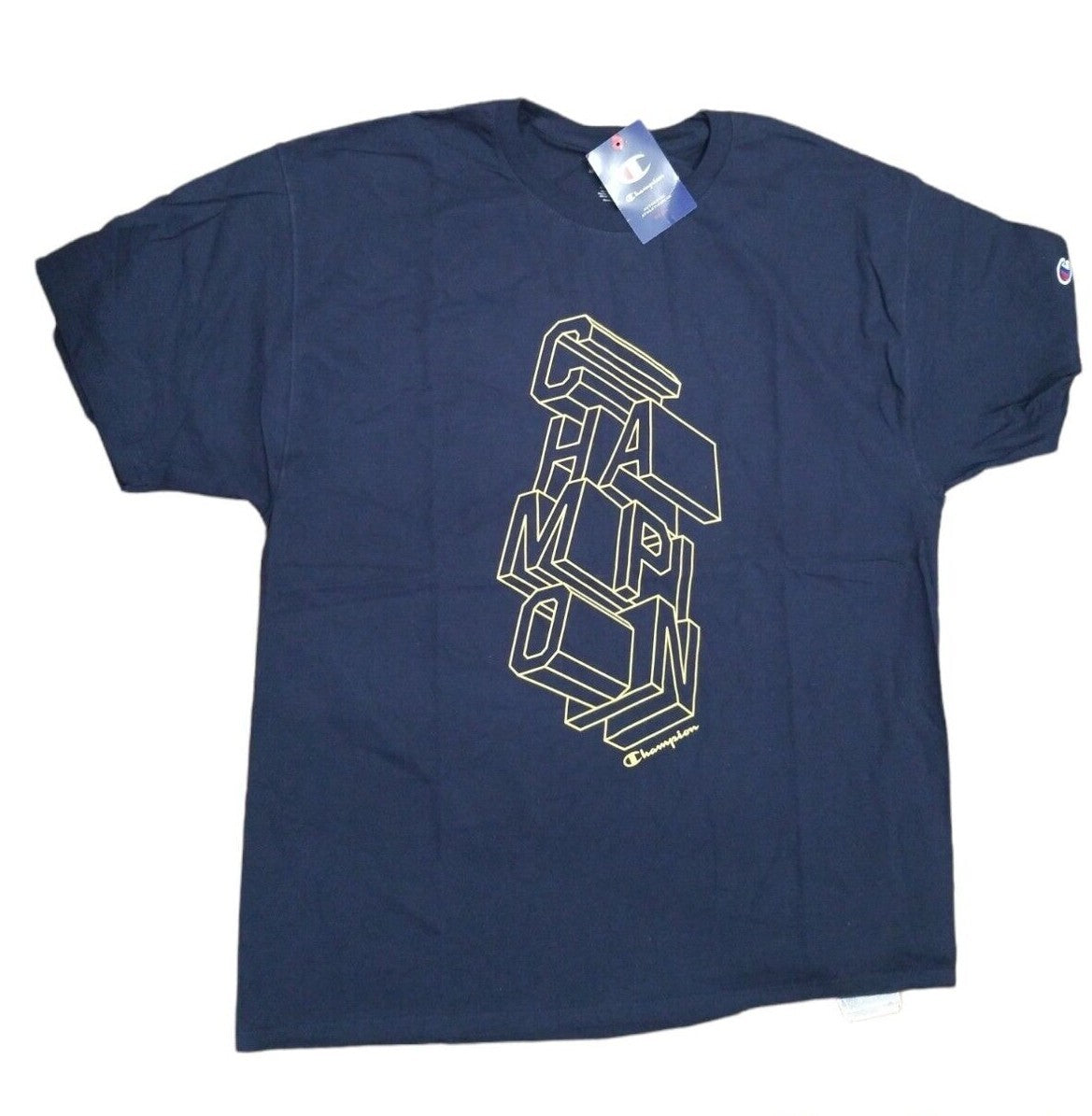 Men's Size XL Tee Shirt Activewear Back to School Champion Blue Navy Authentic 