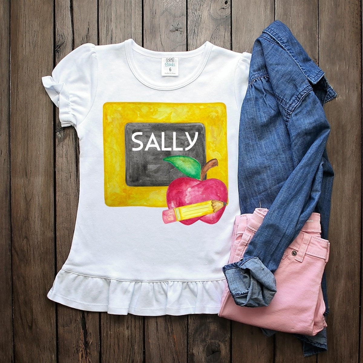 Chalkboard Tee*Back to School*Sublimated