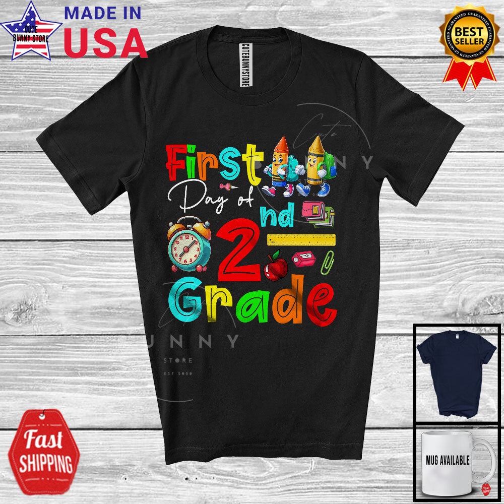 First Day Of 2nd Grade, Adorable Back To School Crayons, Students Teachers Shirt