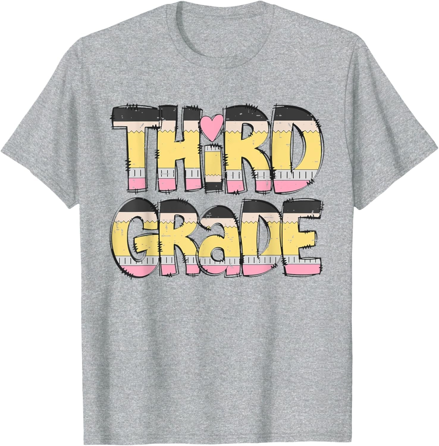 Pencil Letter Teacher Student Third Grade Back To School T-Shirt Hoodie