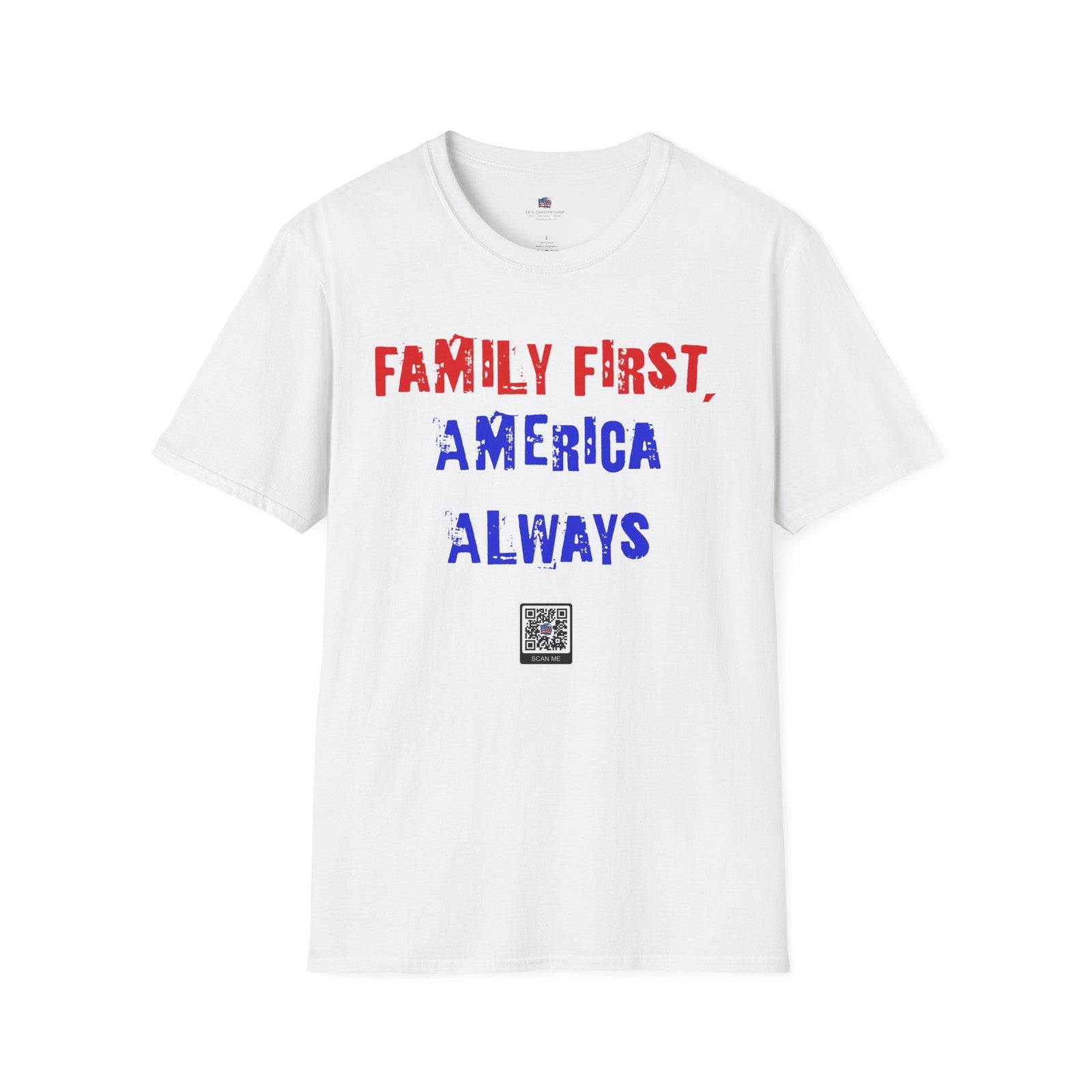 "America First, Family Always" Patriotic T-Shirt
