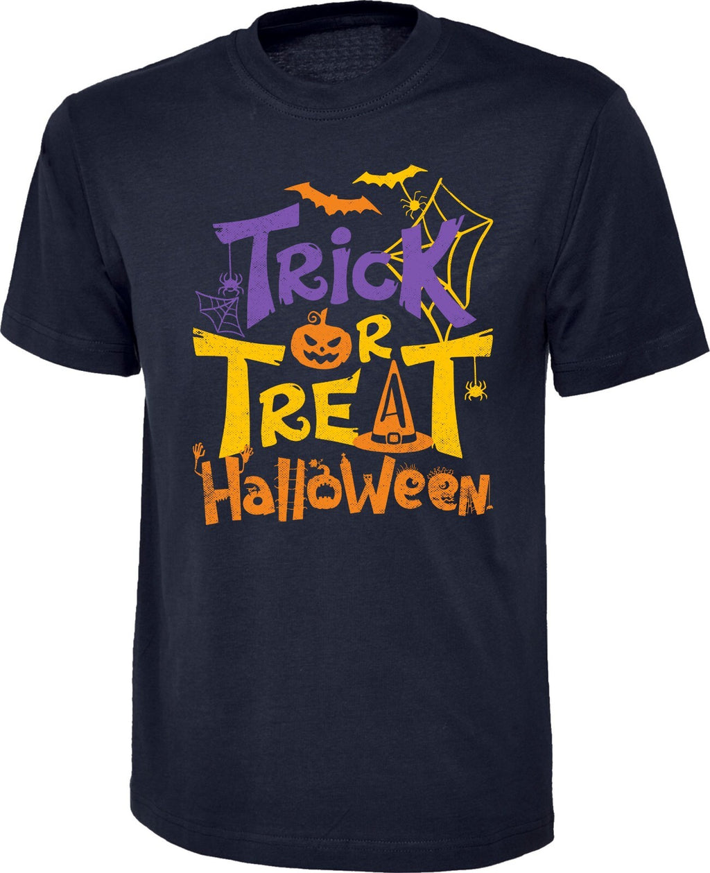 Trick Or Treat Halloween T-Shirt Scary Horror Nightmare Pumpkin Ghost Unisex Top