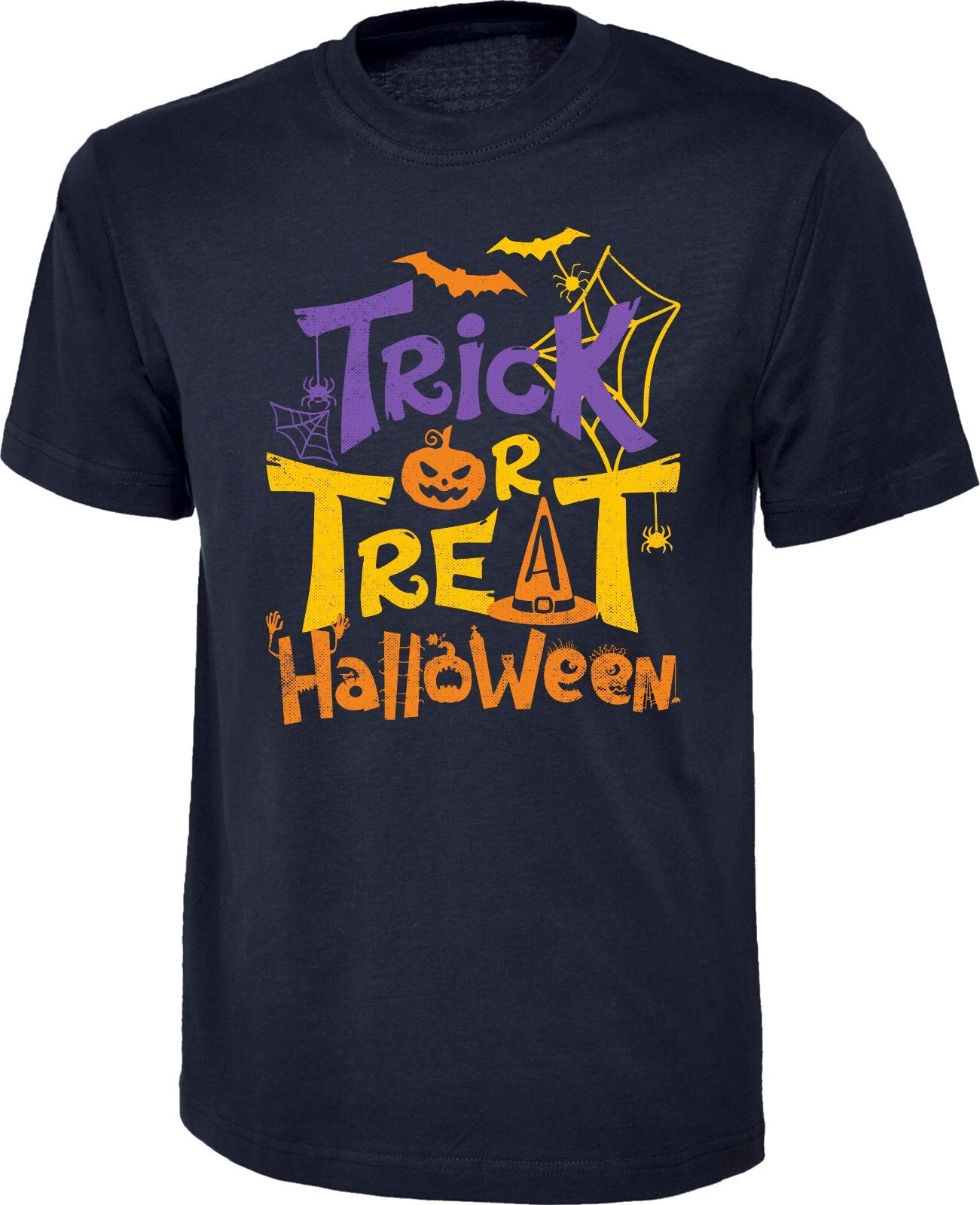 Trick Or Treat Halloween T-Shirt Scary Horror Nightmare Pumpkin Ghost Unisex Top