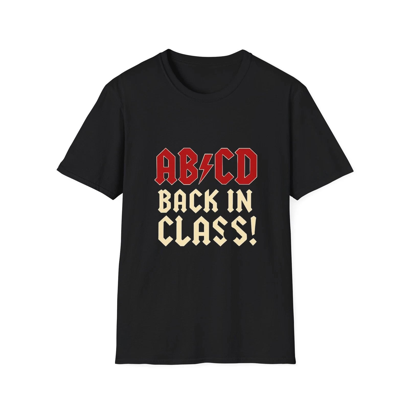 Back To School Black T-Shirt , Abcd Back In Class