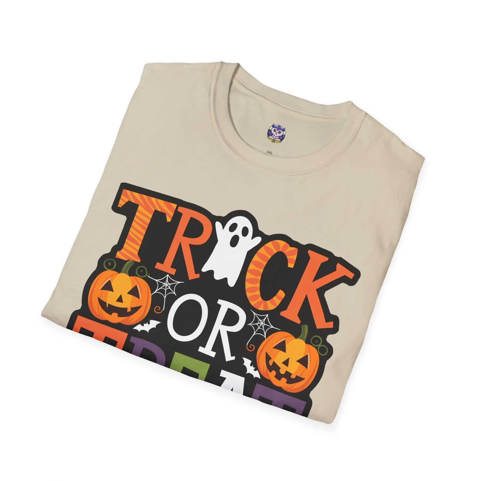 Trick or Treat Halloween T-Shirt Fun Ghosts,Pumpkins and Spooky Vibes for Adults