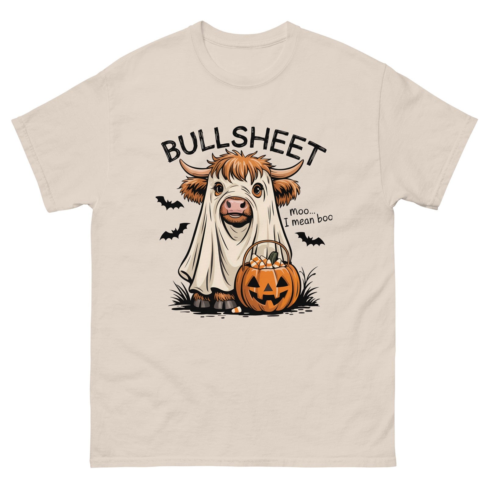 Bullsheet Funny Mens Halloween Trick Or Treat Sarcastic T-Shirt 100% Cotton Tee