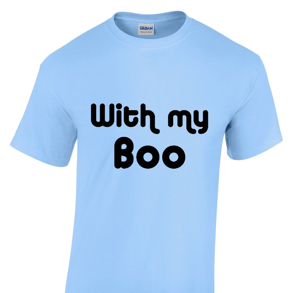 Mens Halloween Tshirt - With My Boo Party Night Trick Or Treat Costume T Shirt