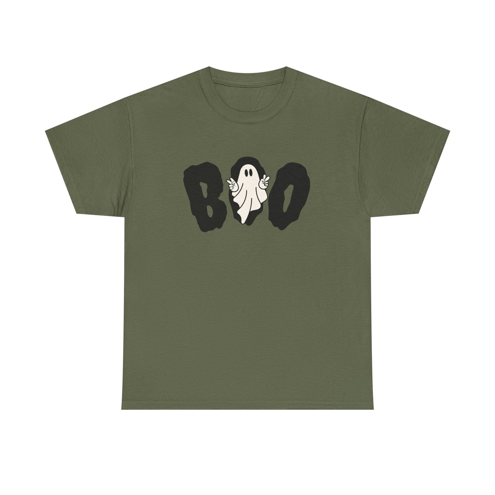 Boo Ghost Unisex Tee Retro Fun Halloween Shirt Spooky Apparel Trick or Treat Top