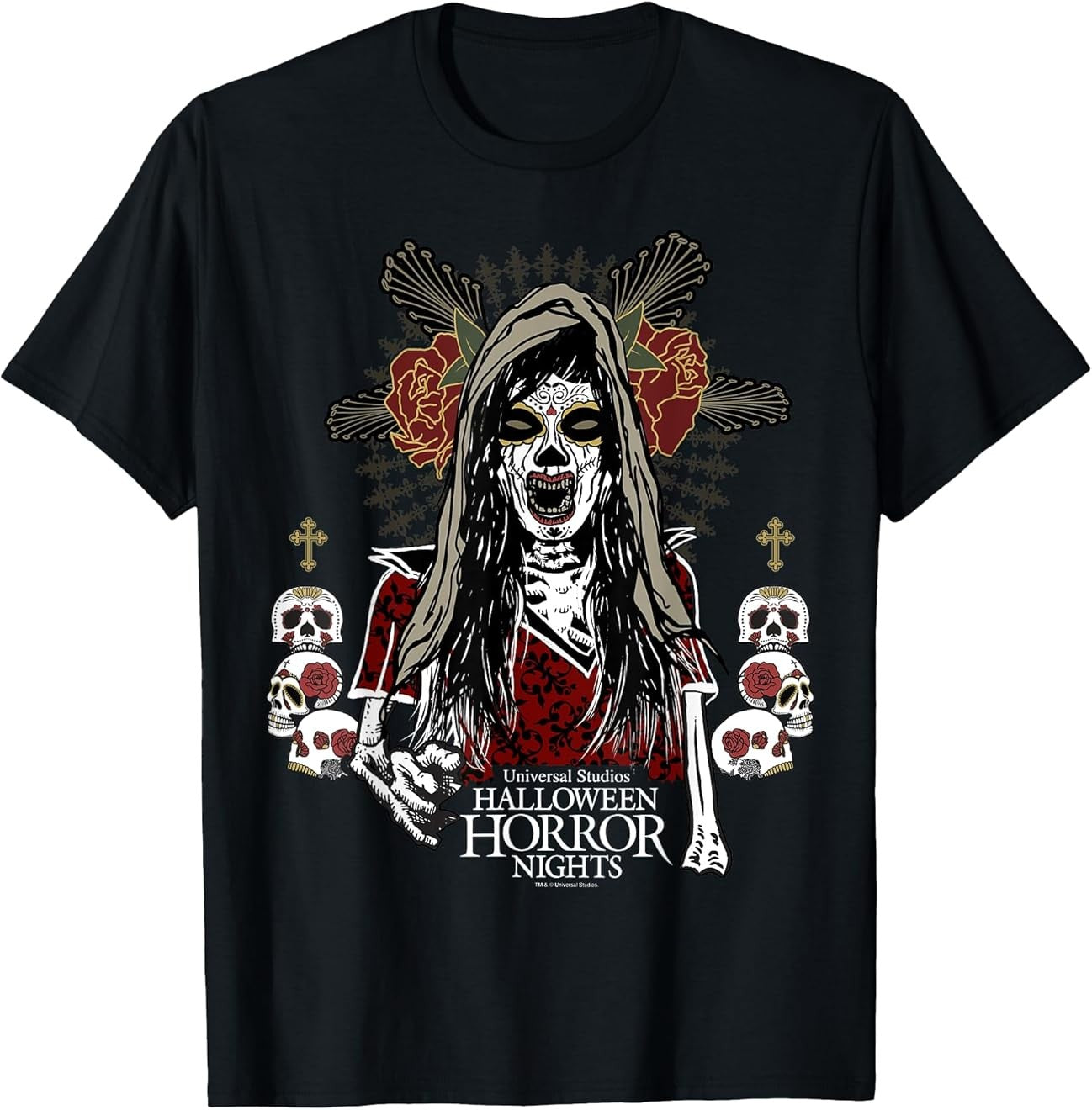 Halloween Horror Nights Day of The Dead Dia De Los Muertos T-Shirt