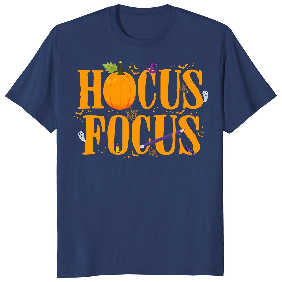 Hocus Focus Halloween Spooky Teacher Pumpkin Trick or Treat Gift Unisex T-Shirt