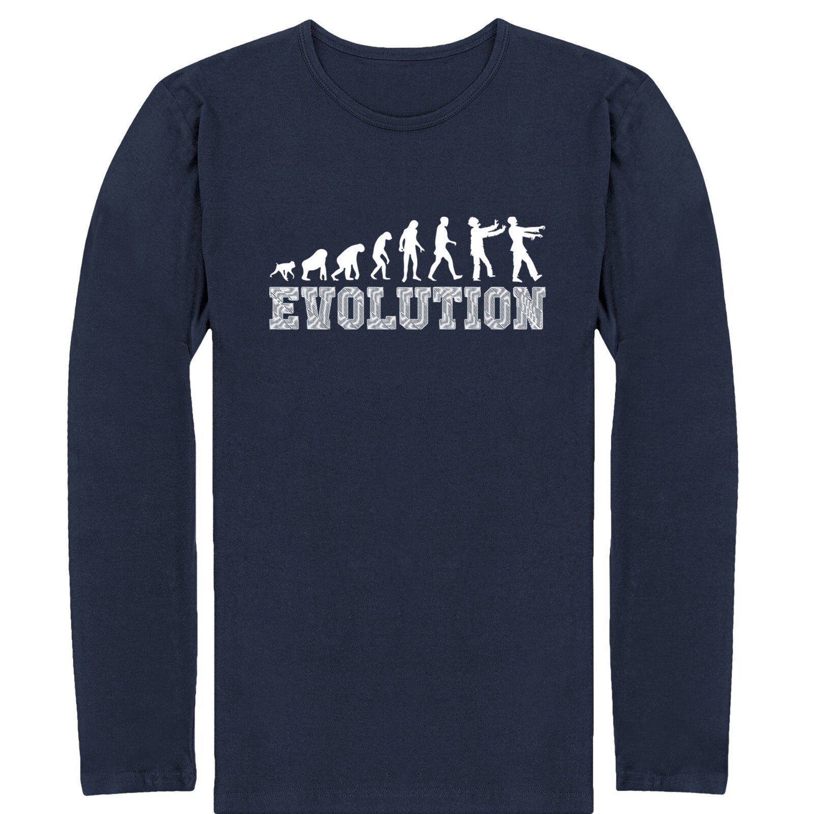 Zombie Evolution Long Sleeve Shirt Horror Undead Halloween Scary Long Sleeve Top