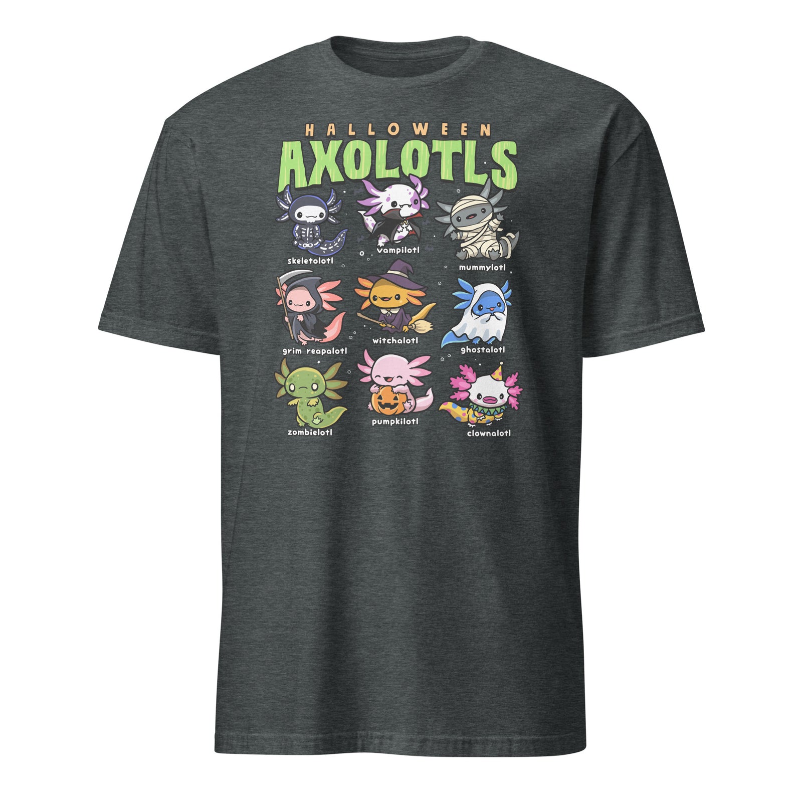 Halloween Axolotl Shirt Creepy Axolotls Trick or Treat Alotl T-Shirt Size S-3XL