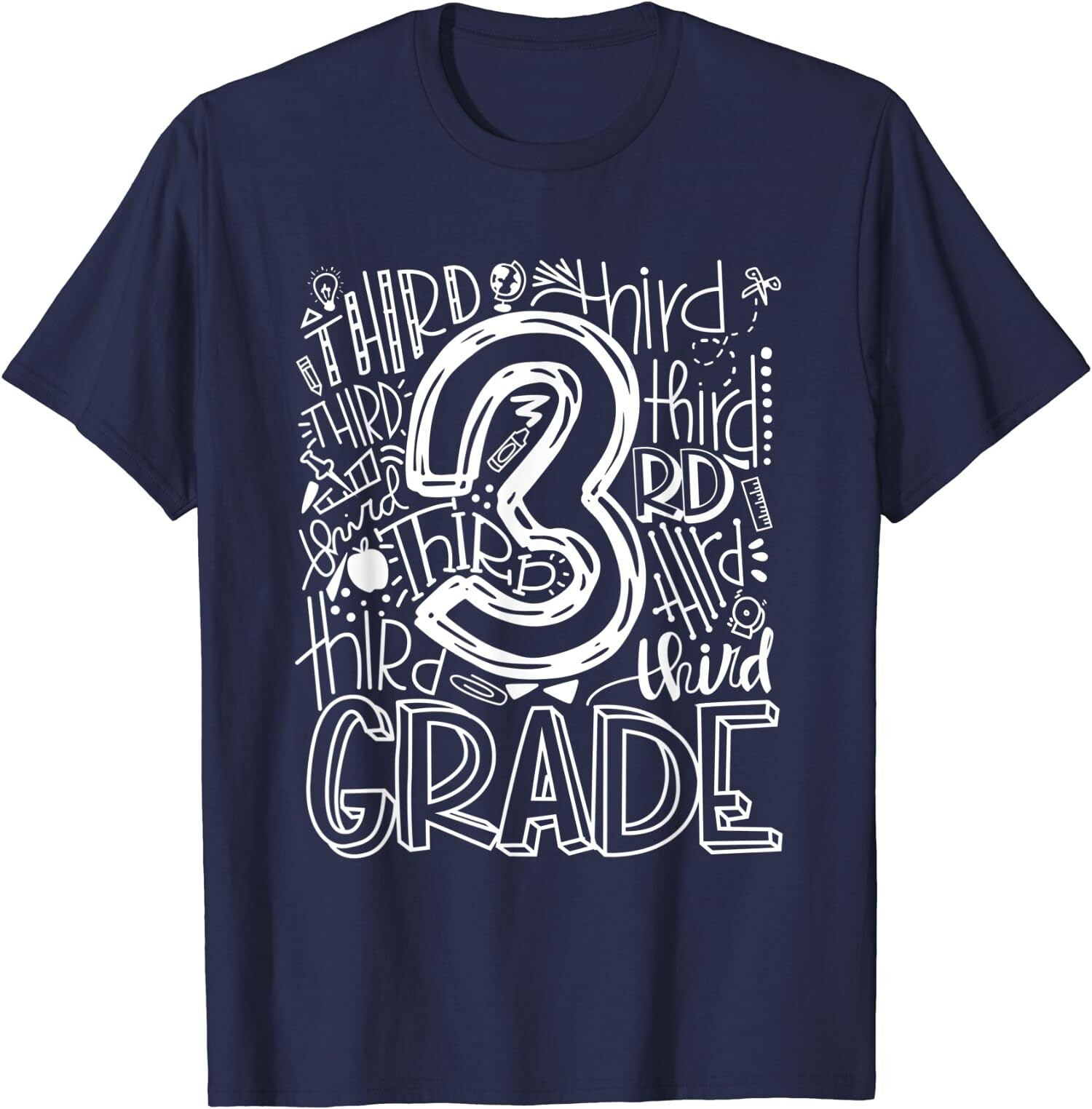 Back To School 3rd Third Grade Typography Gift Unisex T-Shirt