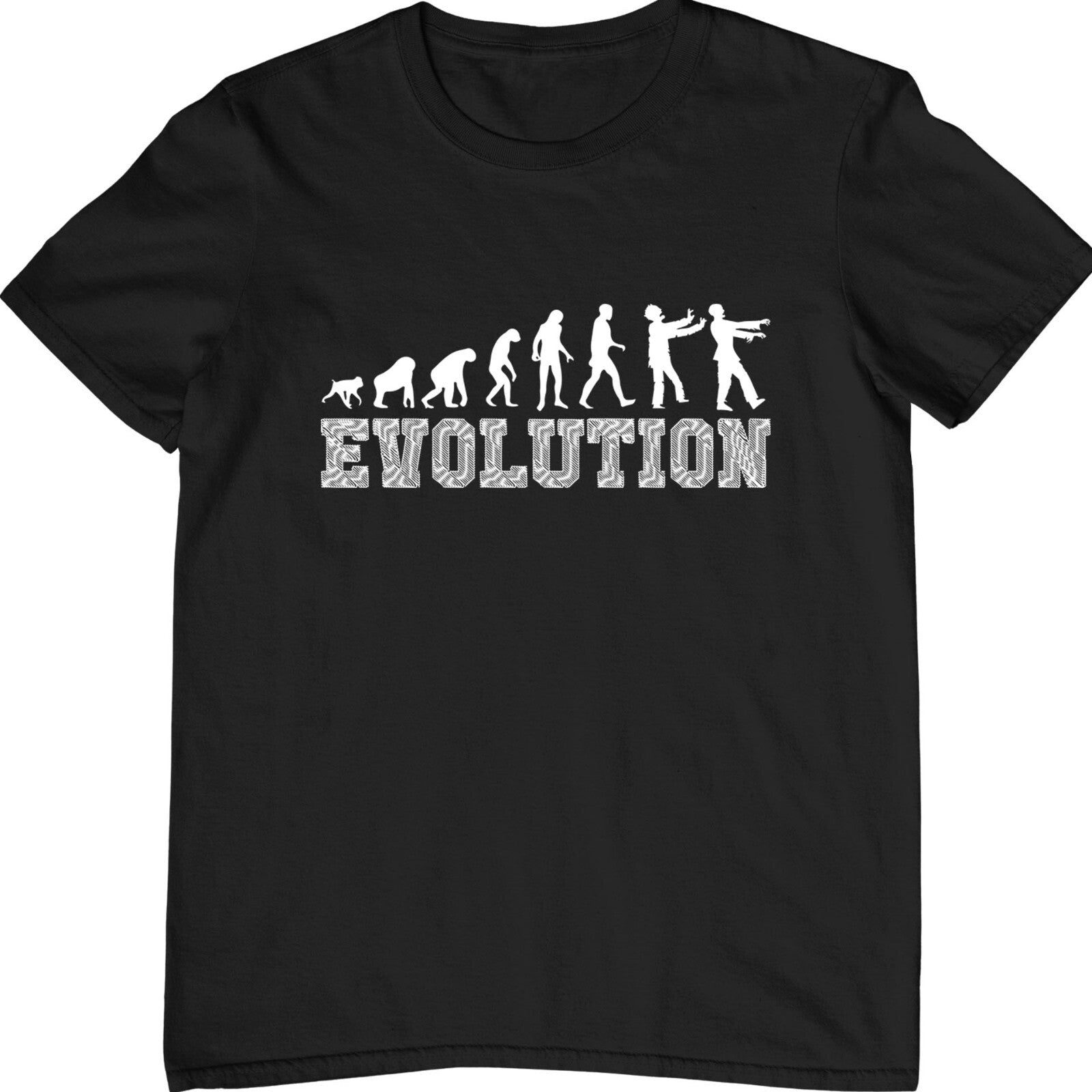 Zombie Evolution T-Shirt Horror Undead Funny Halloween Scary Costume Tee Top