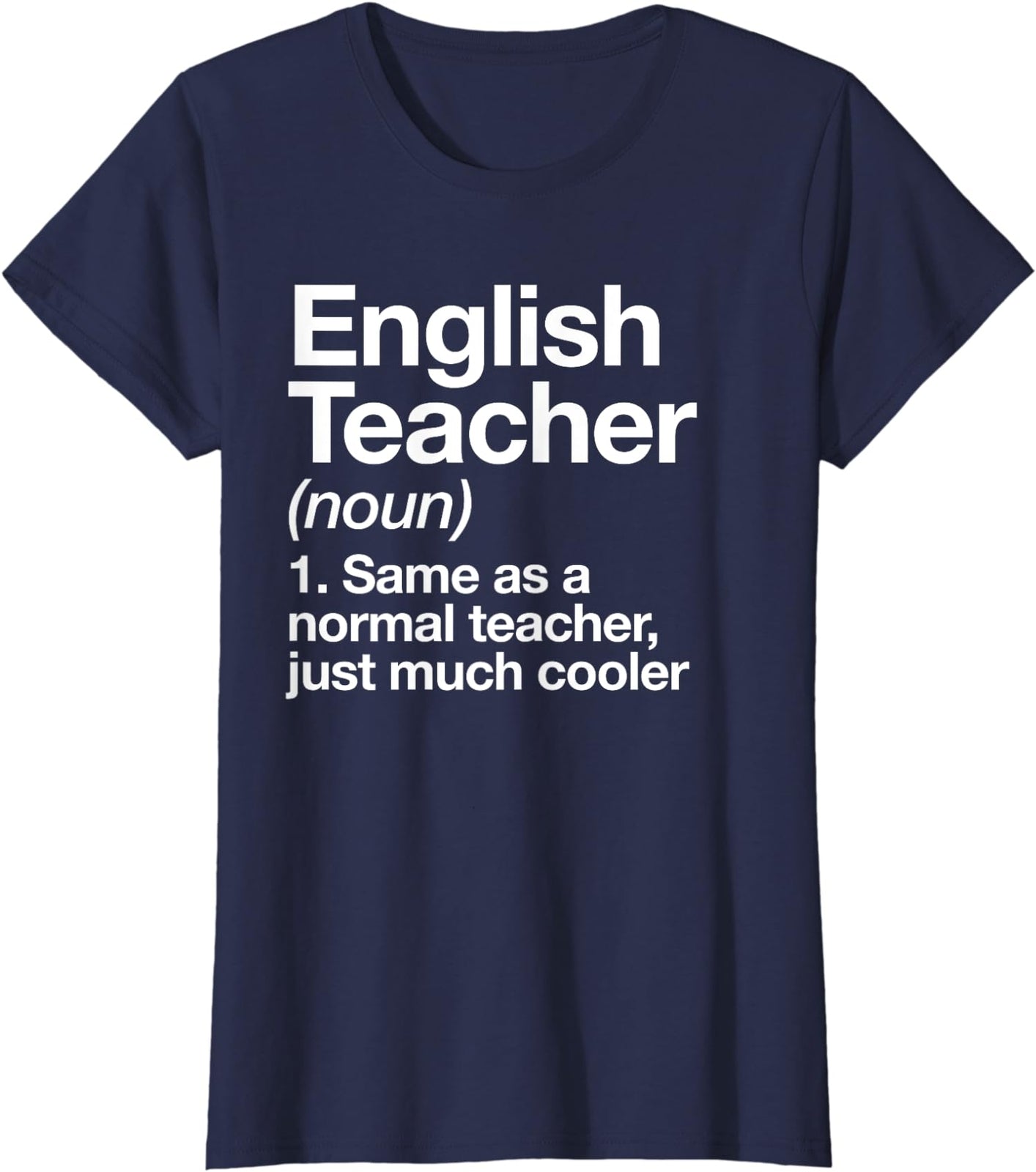 English Teacher Definition Funny Back To School First Ladies' Crewneck T-Shirt