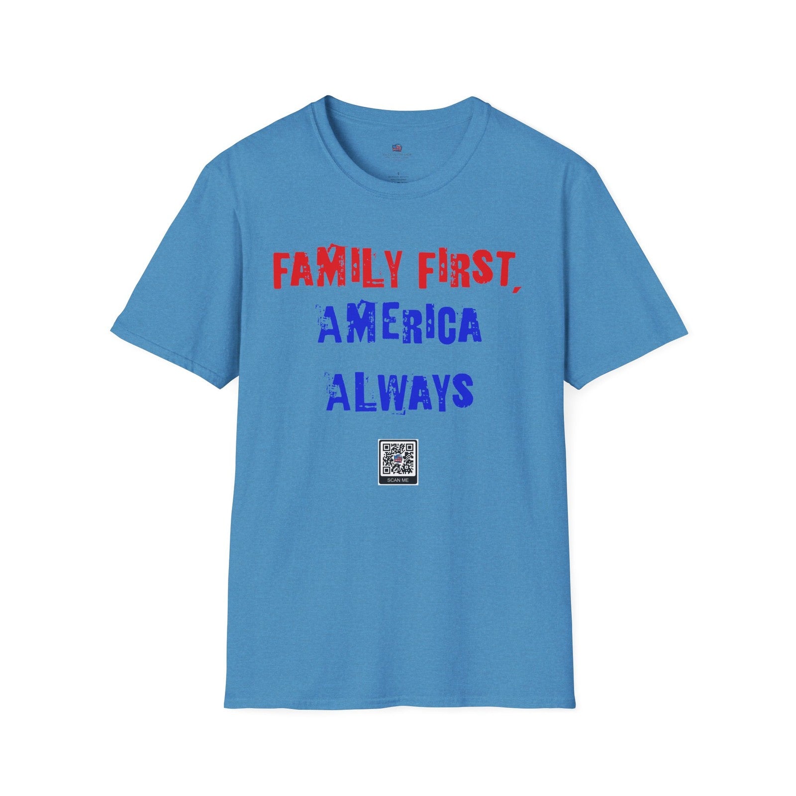 "America First, Family Always" Patriotic T-Shirt
